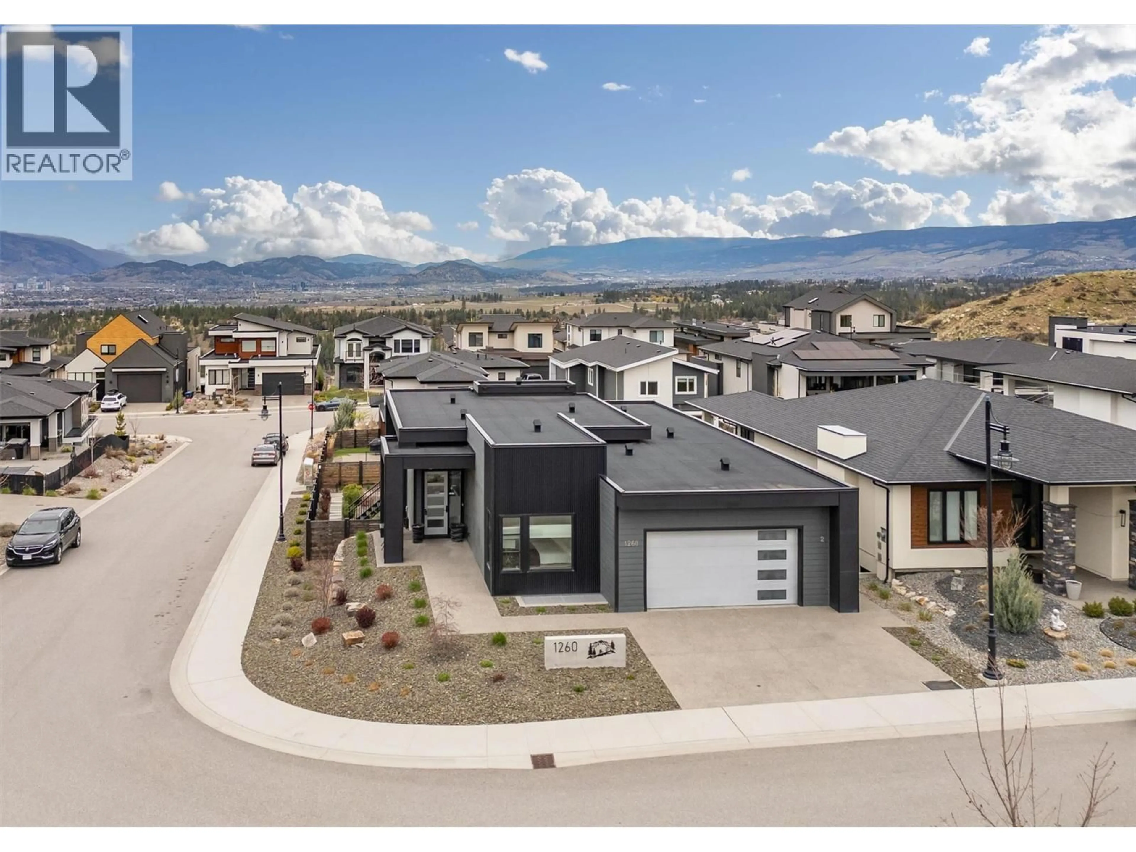 A pic from outside/outdoor area/front of a property/back of a property/a pic from drone, mountain view for 1260 JACK SMITH ROAD, Kelowna British Columbia V1W5N1