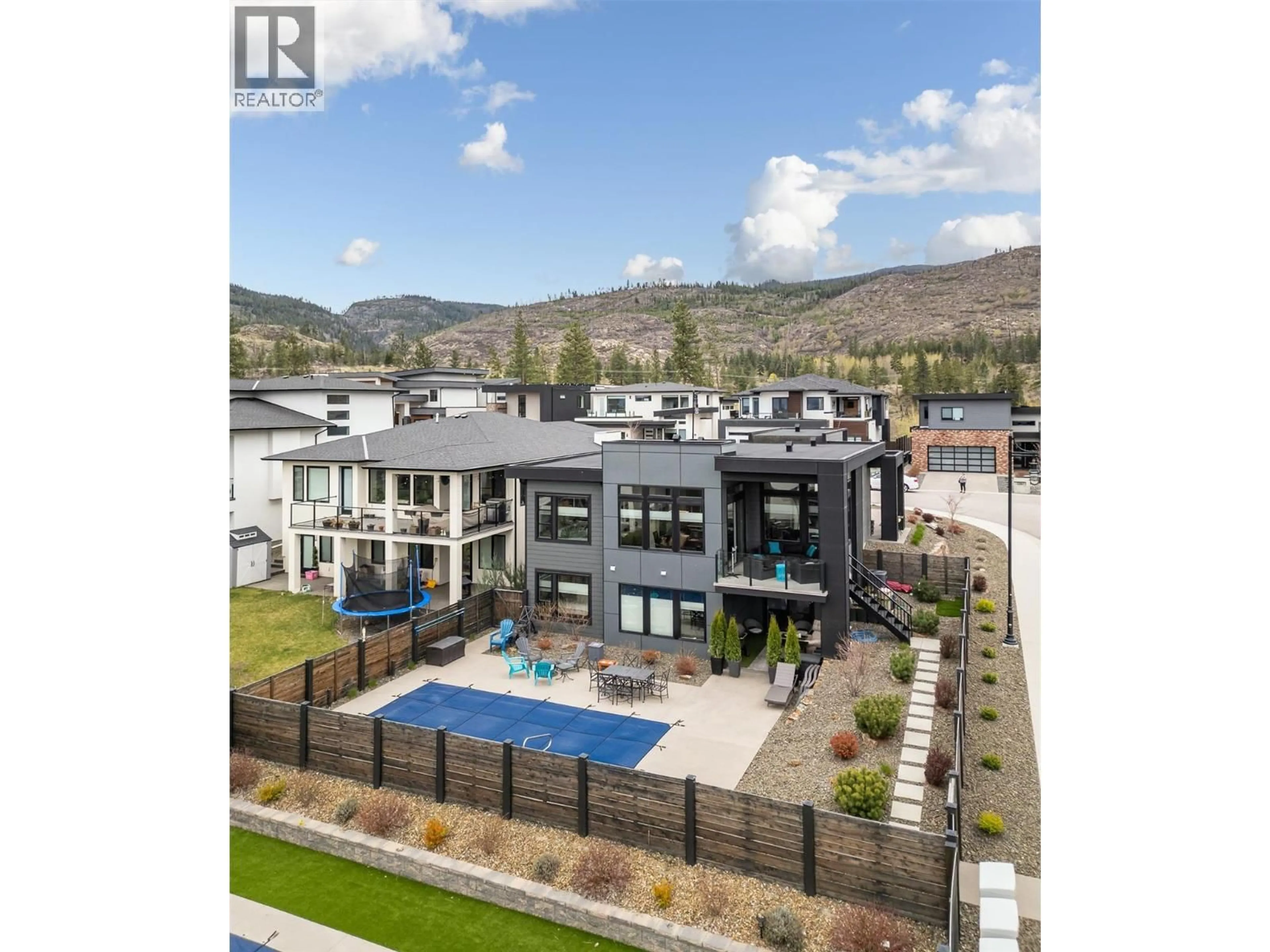 A pic from outside/outdoor area/front of a property/back of a property/a pic from drone, mountain view for 1260 JACK SMITH ROAD, Kelowna British Columbia V1W5N1
