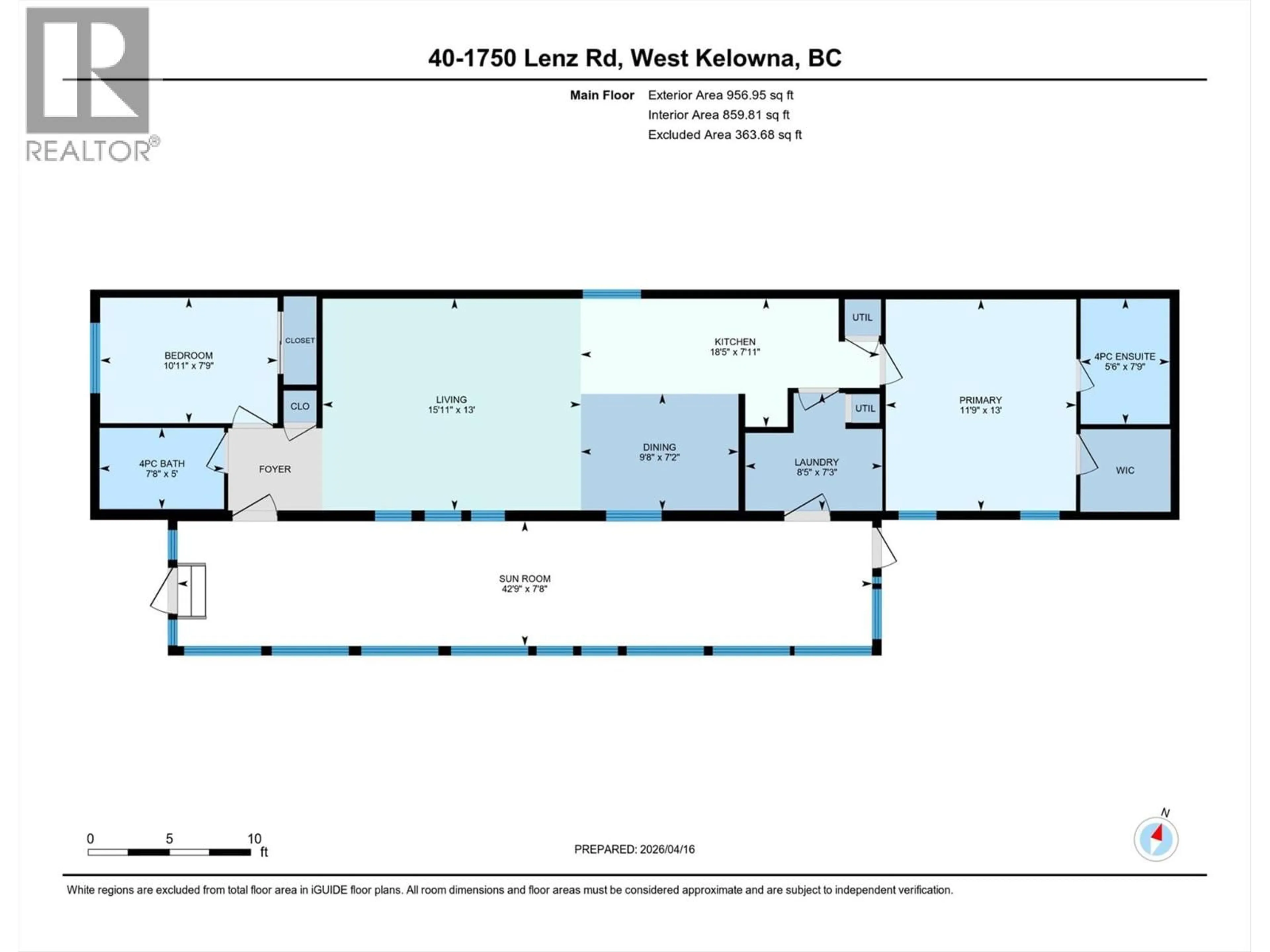 Floor plan for 40 - 1750 LENZ ROAD, West Kelowna British Columbia V1Z3N1