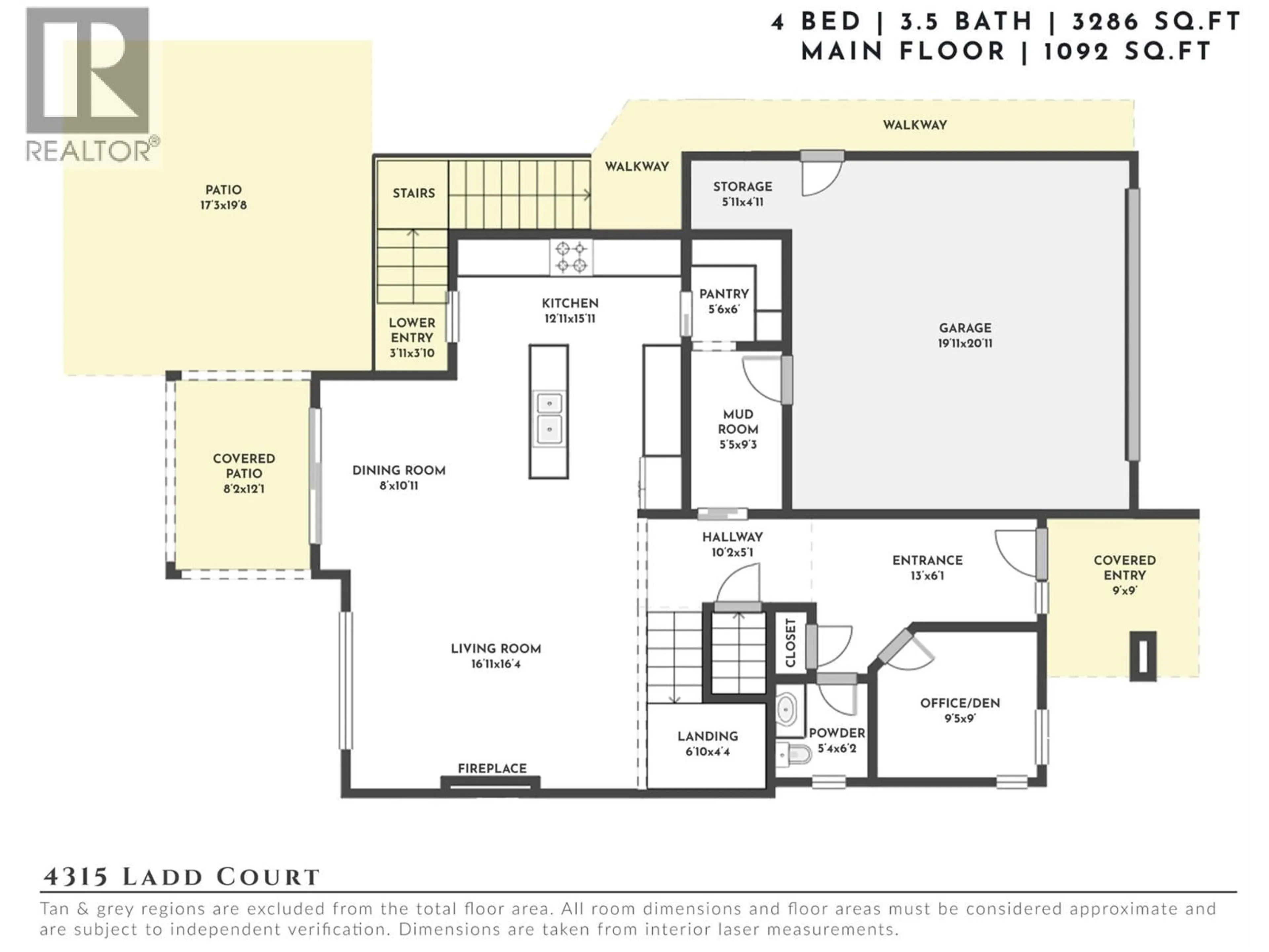 Floor plan for 4315 LADD COURT, Kelowna British Columbia V1W0B6