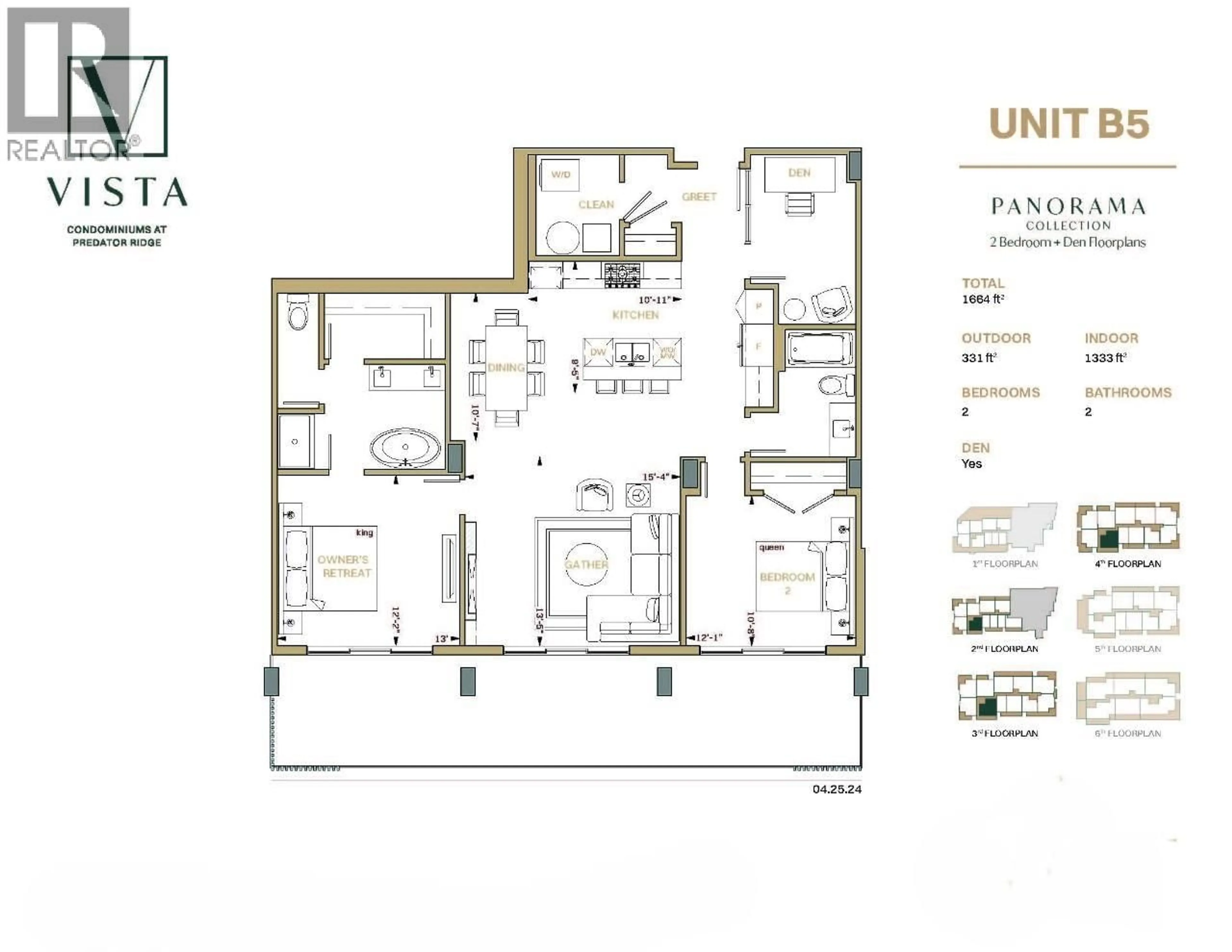 Floor plan for 205 - 75 PREDATOR RIDGE DRIVE, Vernon British Columbia V1H2H1