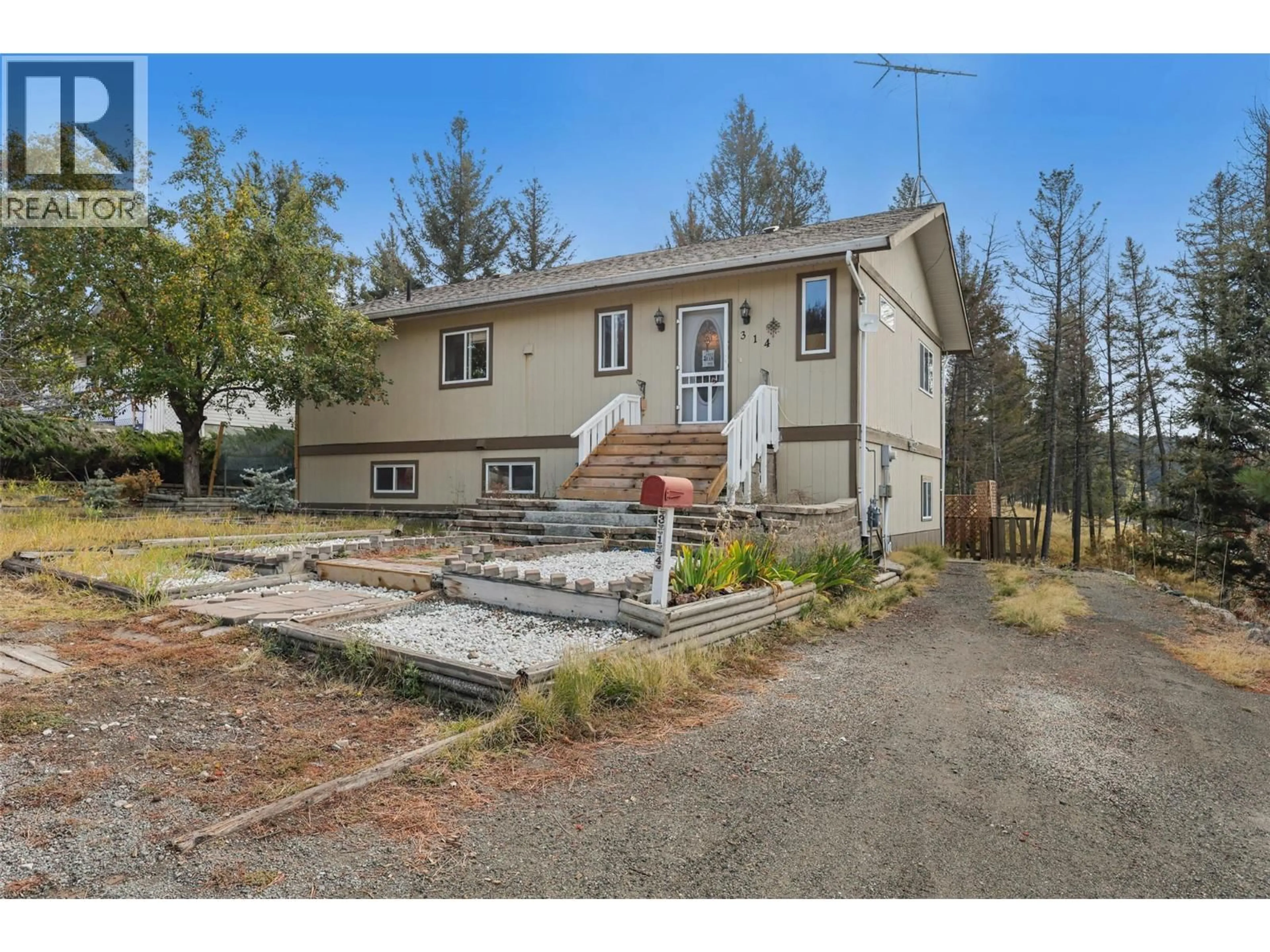 A pic from outside/outdoor area/front of a property/back of a property/a pic from drone, street for 314 LINDEN ROAD, Logan Lake British Columbia V0K1W0