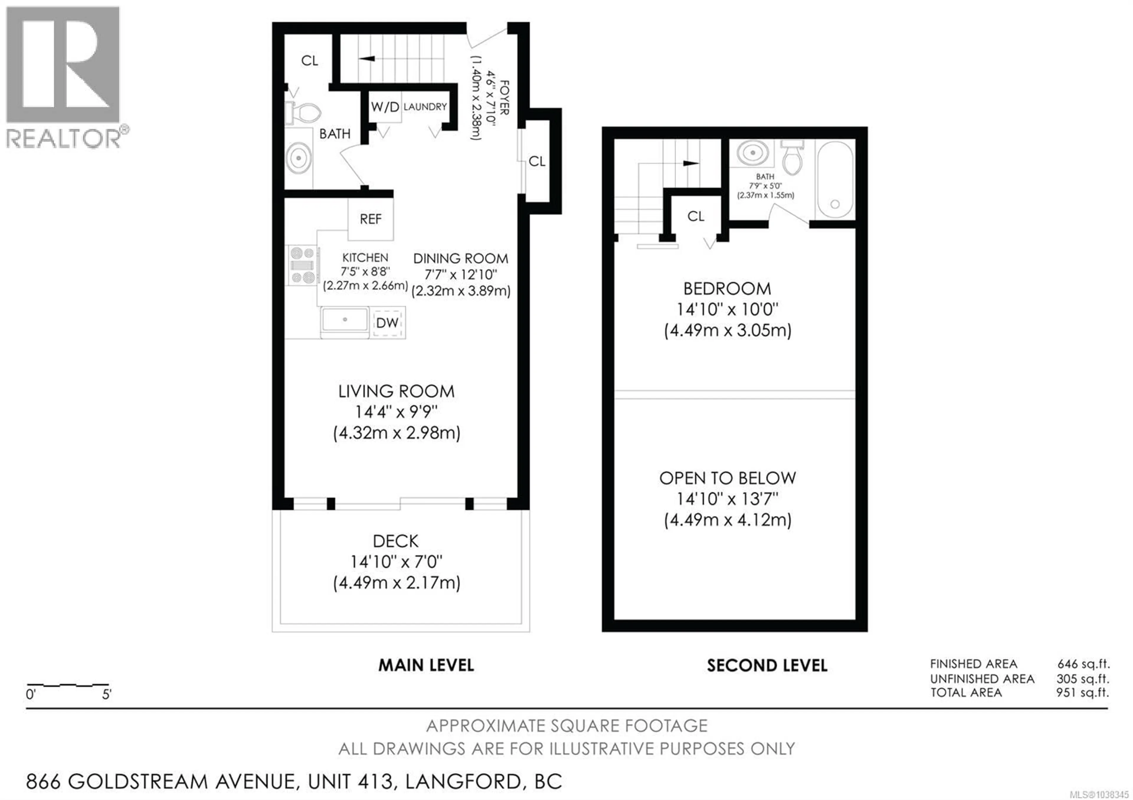 Floor plan for 413 - 866 GOLDSTREAM AVENUE, Langford British Columbia V9B0J3