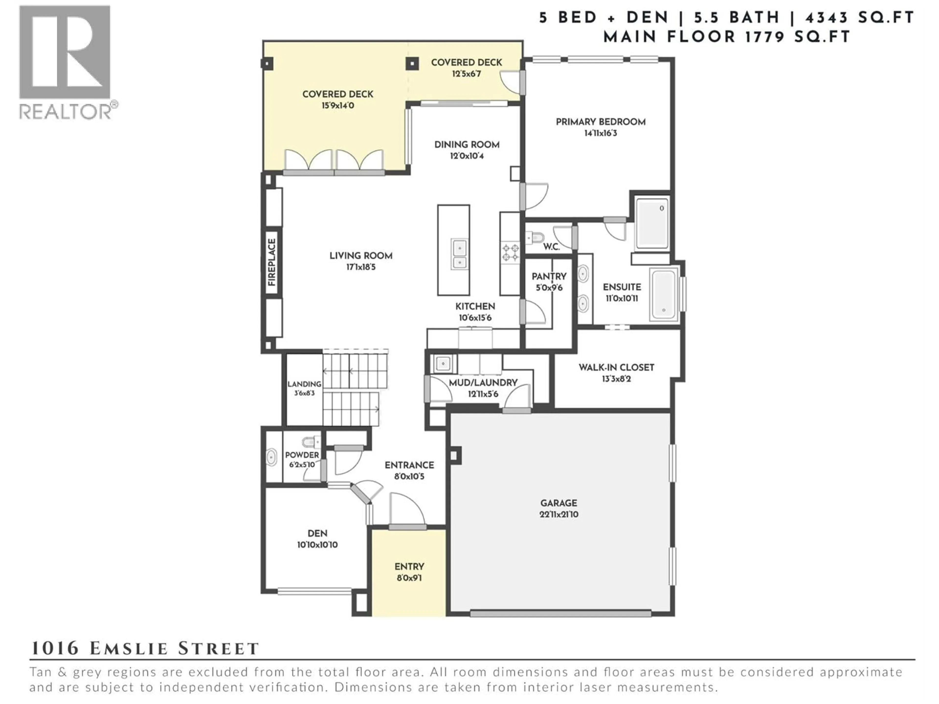 Floor plan for 1016 EMSLIE STREET, Kelowna British Columbia V1W0C3