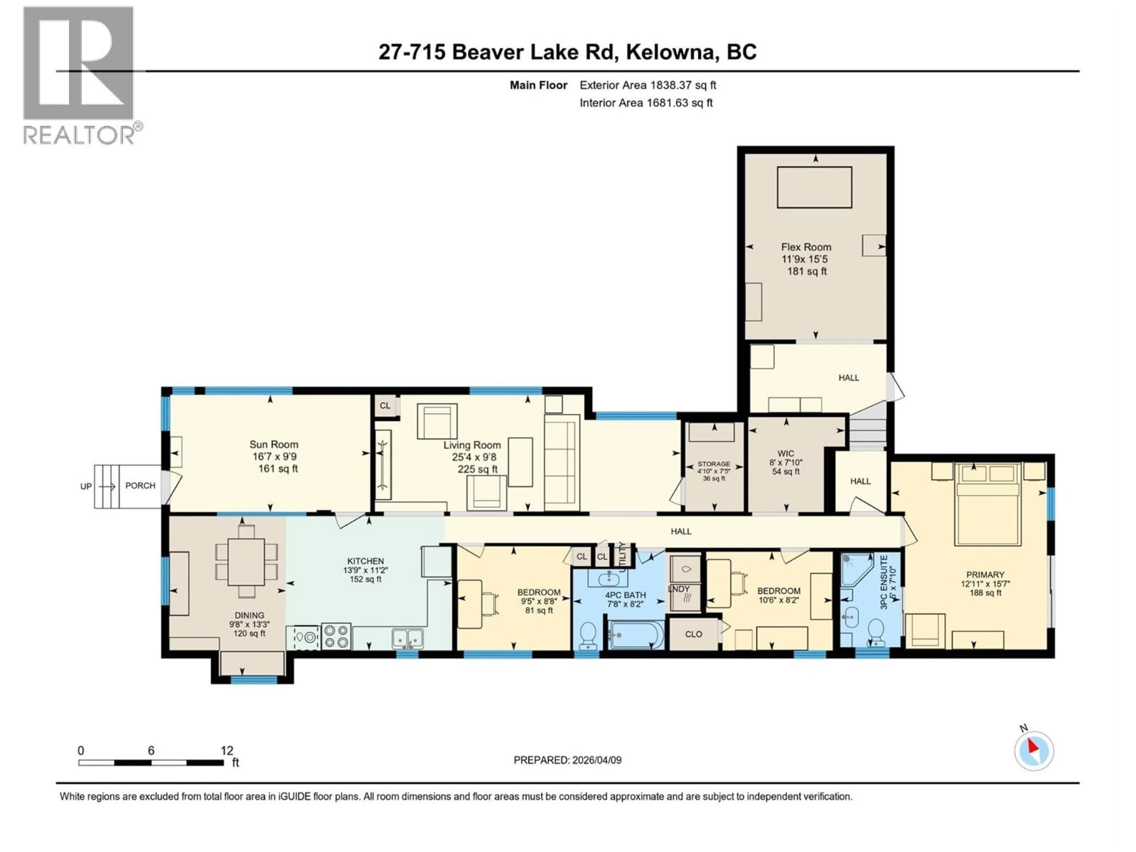 Floor plan for 27 - 715 BEAVER LAKE ROAD, Kelowna British Columbia V4V1E6