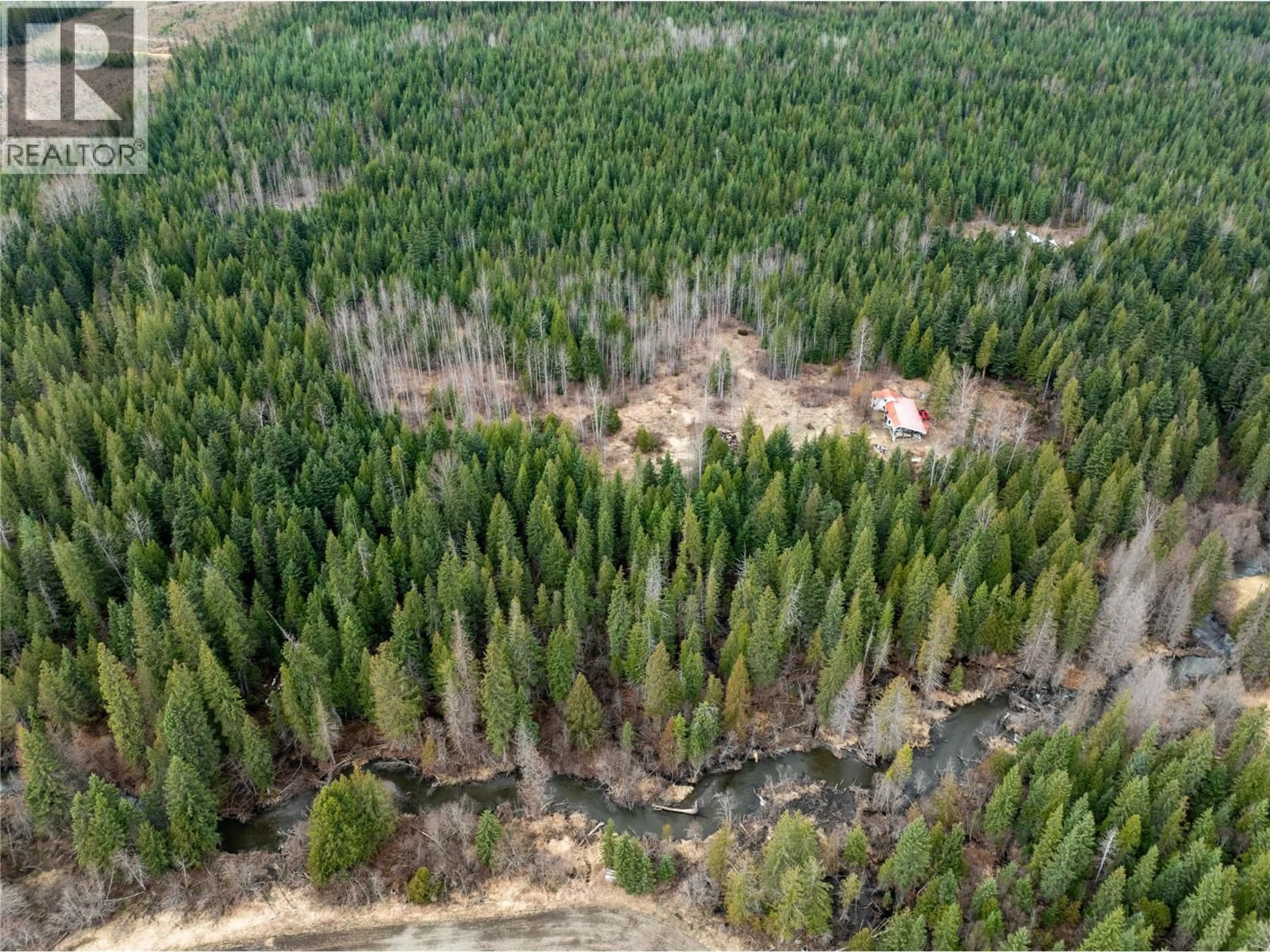 A pic from outside/outdoor area/front of a property/back of a property/a pic from drone, forest/trees view for 2410 TRINITY VALLEY ROAD, Enderby British Columbia V0E1V5
