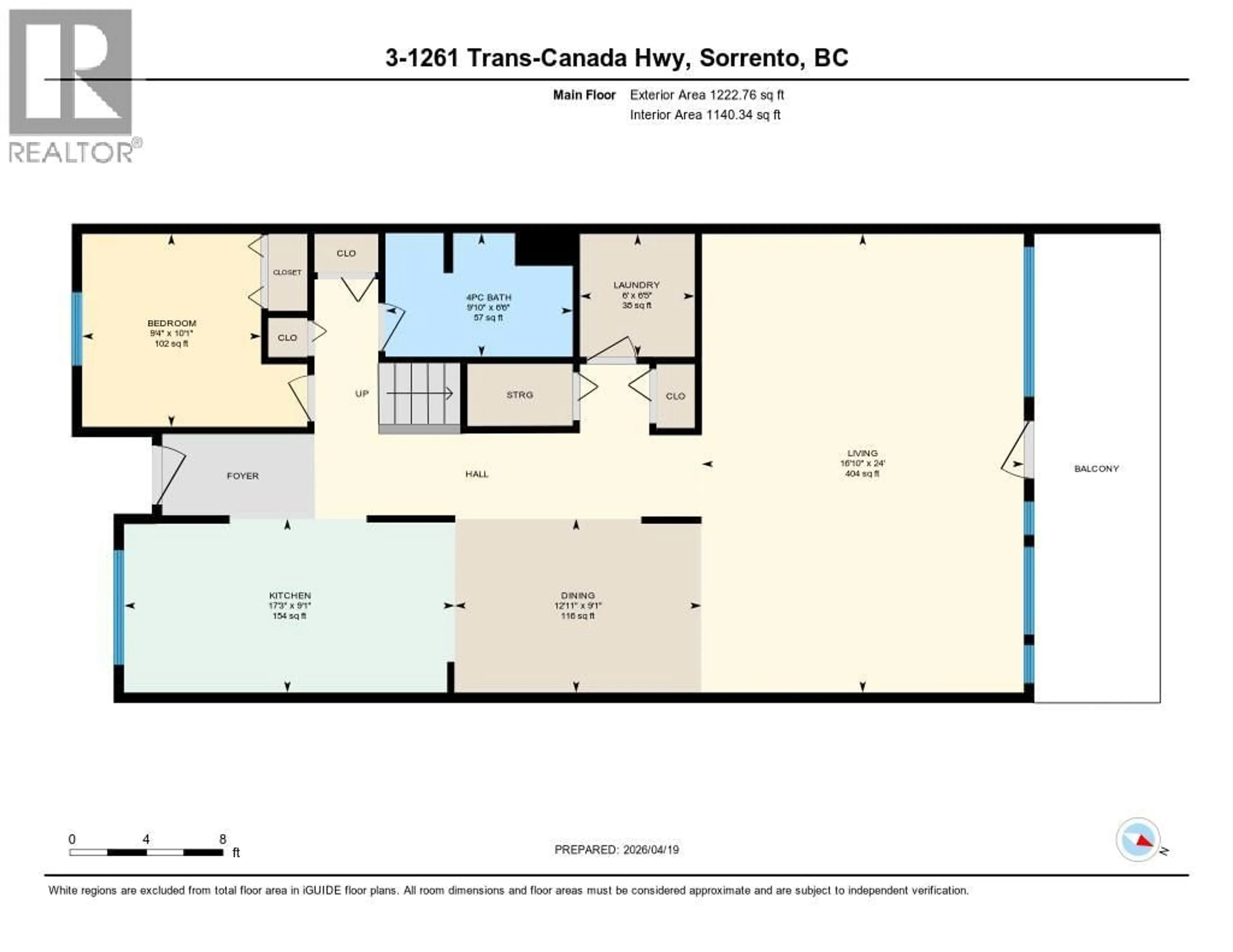 Floor plan for 3 - 1261 TRANS CANADA HIGHWAY, Sorrento British Columbia V0E2W0