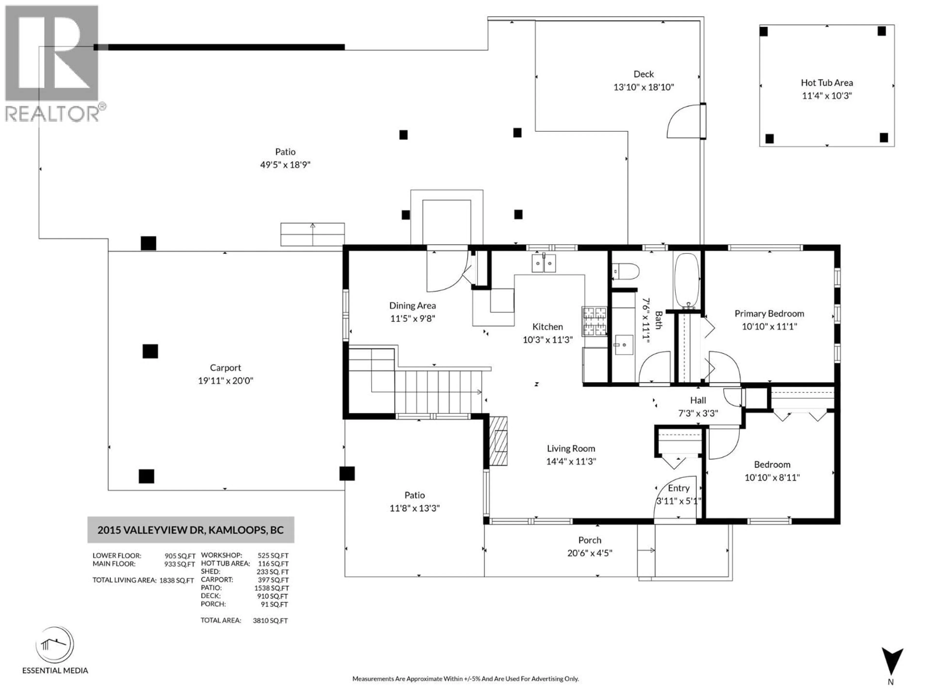 Floor plan for 2015 VALLEYVIEW DRIVE, Kamloops British Columbia V2C4C3