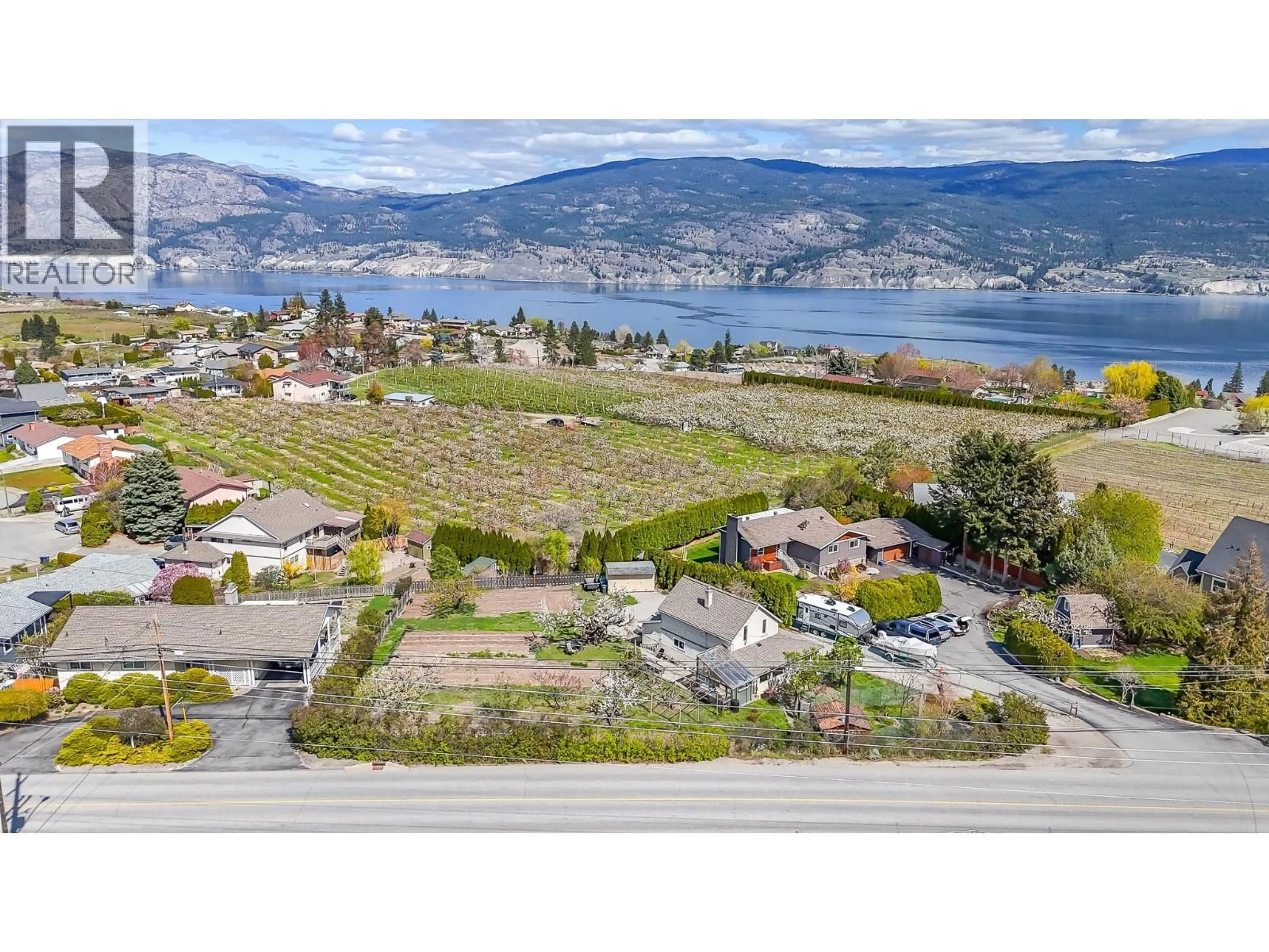 A pic from outside/outdoor area/front of a property/back of a property/a pic from drone, water/lake/river/ocean view for 12009 GIANTS HEAD ROAD, Summerland British Columbia V0H1Z7