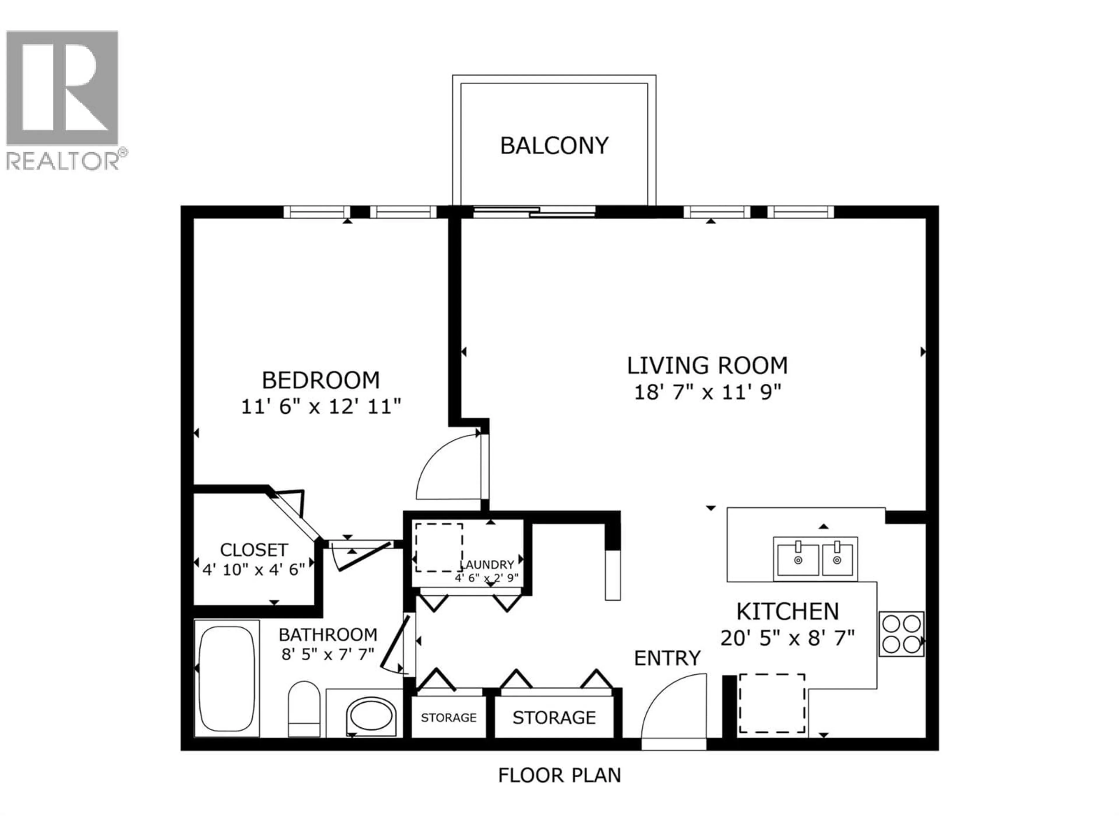 Floor plan for 200 - 555 YATES ROAD, Kelowna British Columbia V1V2V2
