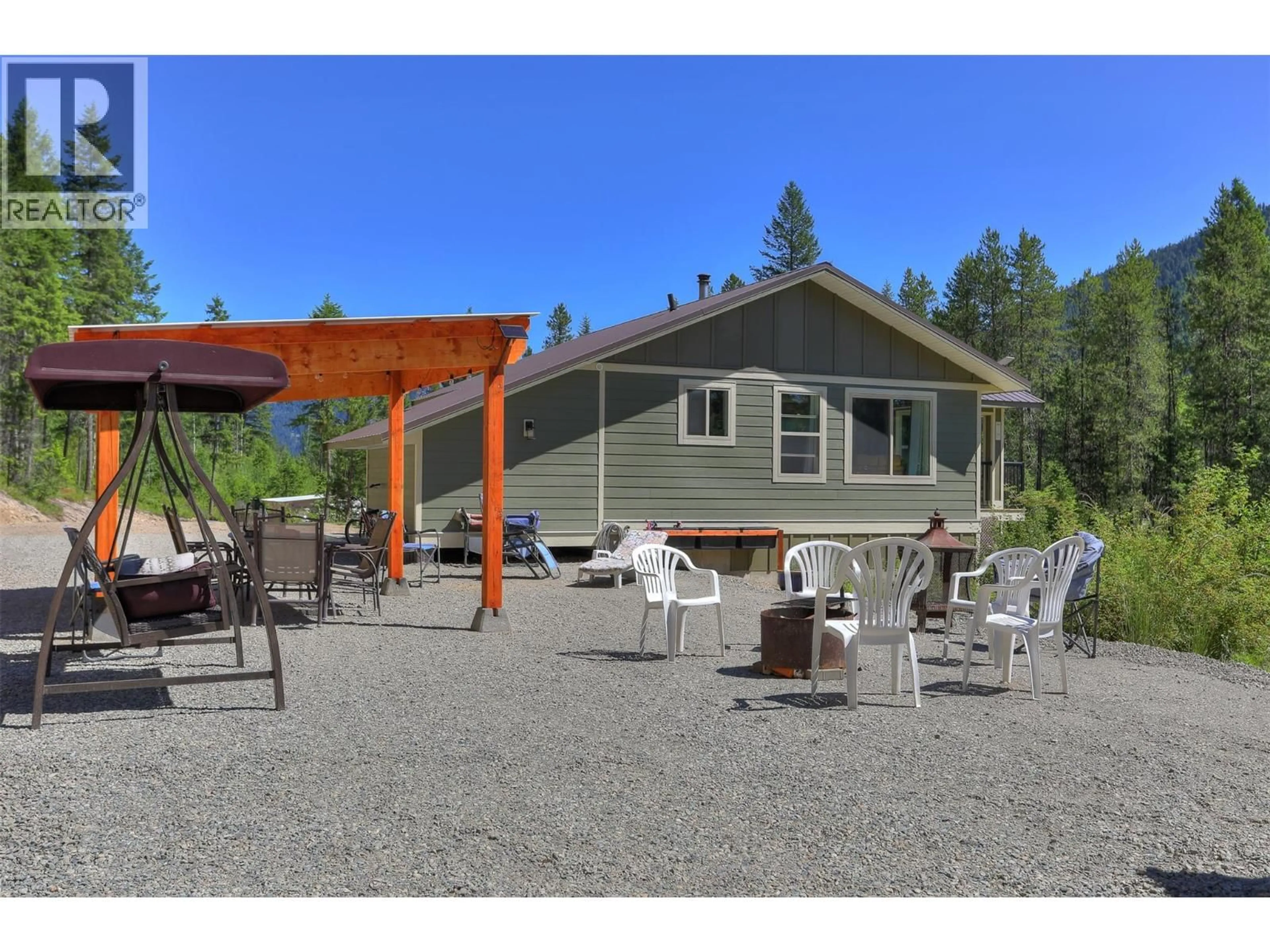 Patio, mountain view for 3445 BLYTHE-RHONE ROAD, Westbridge British Columbia V0H1Y0