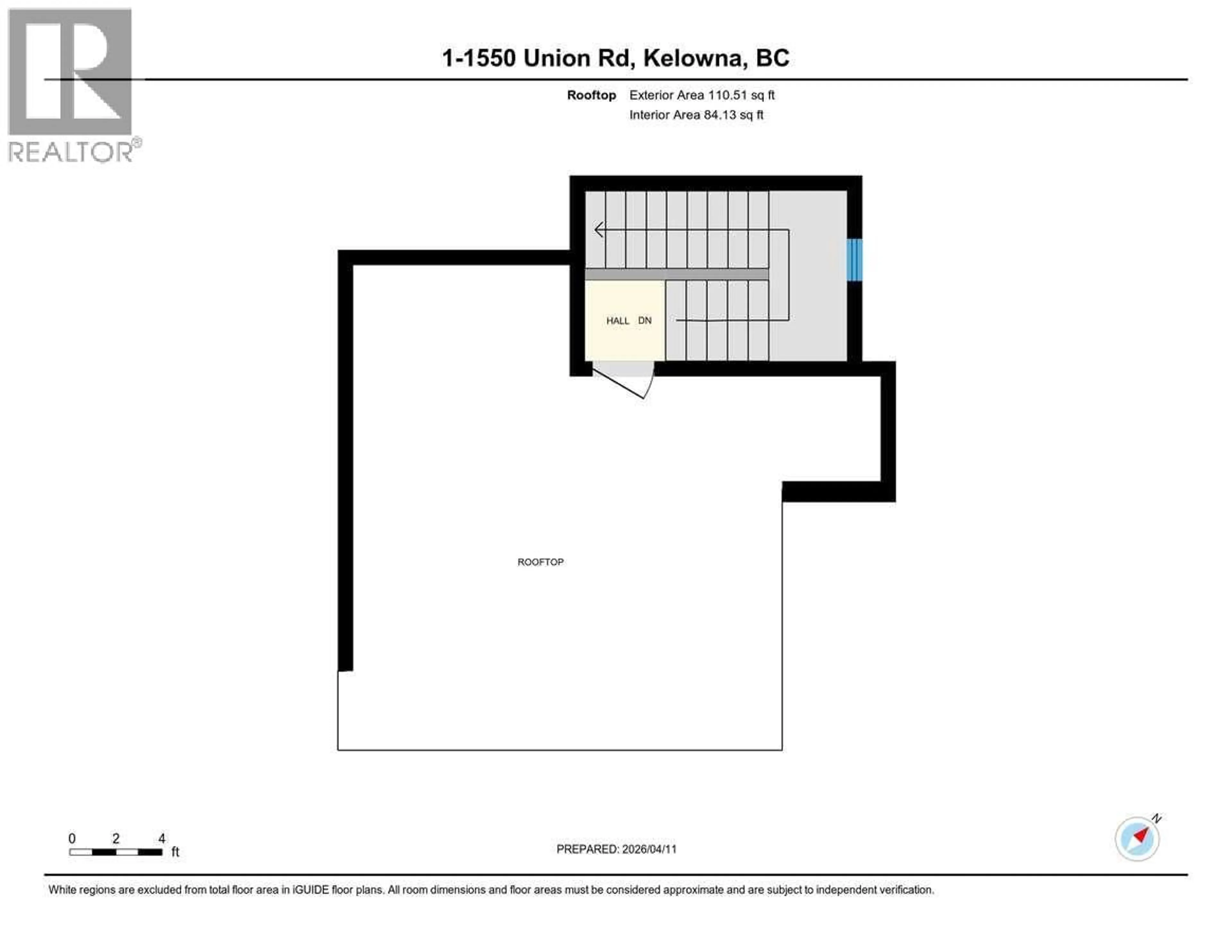 Floor plan for 1 - 1550 UNION ROAD, Kelowna British Columbia V1V0G9