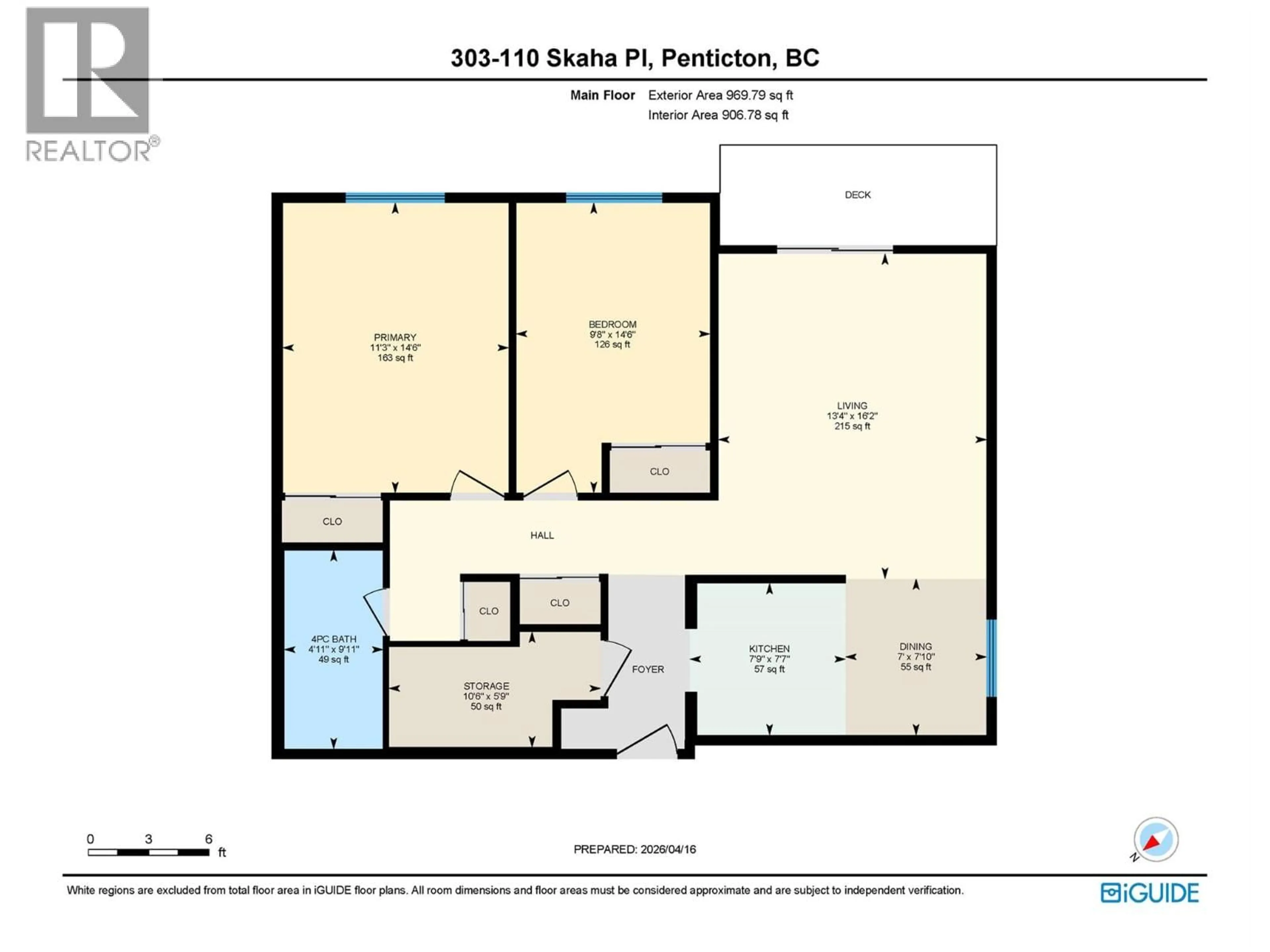Floor plan for 303 - 110 SKAHA PLACE, Penticton British Columbia V2A7L1