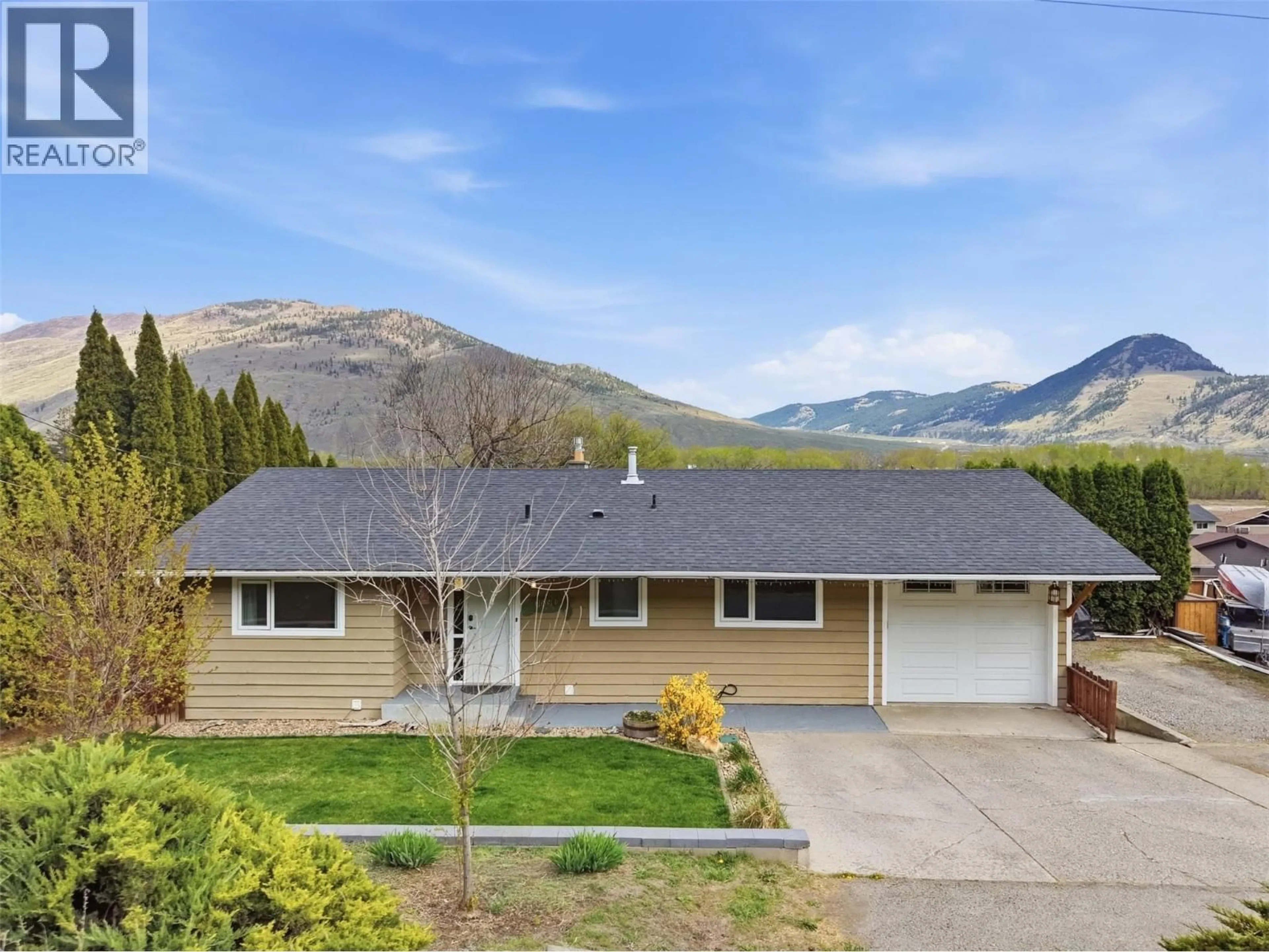 A pic from outside/outdoor area/front of a property/back of a property/a pic from drone, mountain view for 1893 WESTSYDE ROAD, Kamloops British Columbia V2B7B9