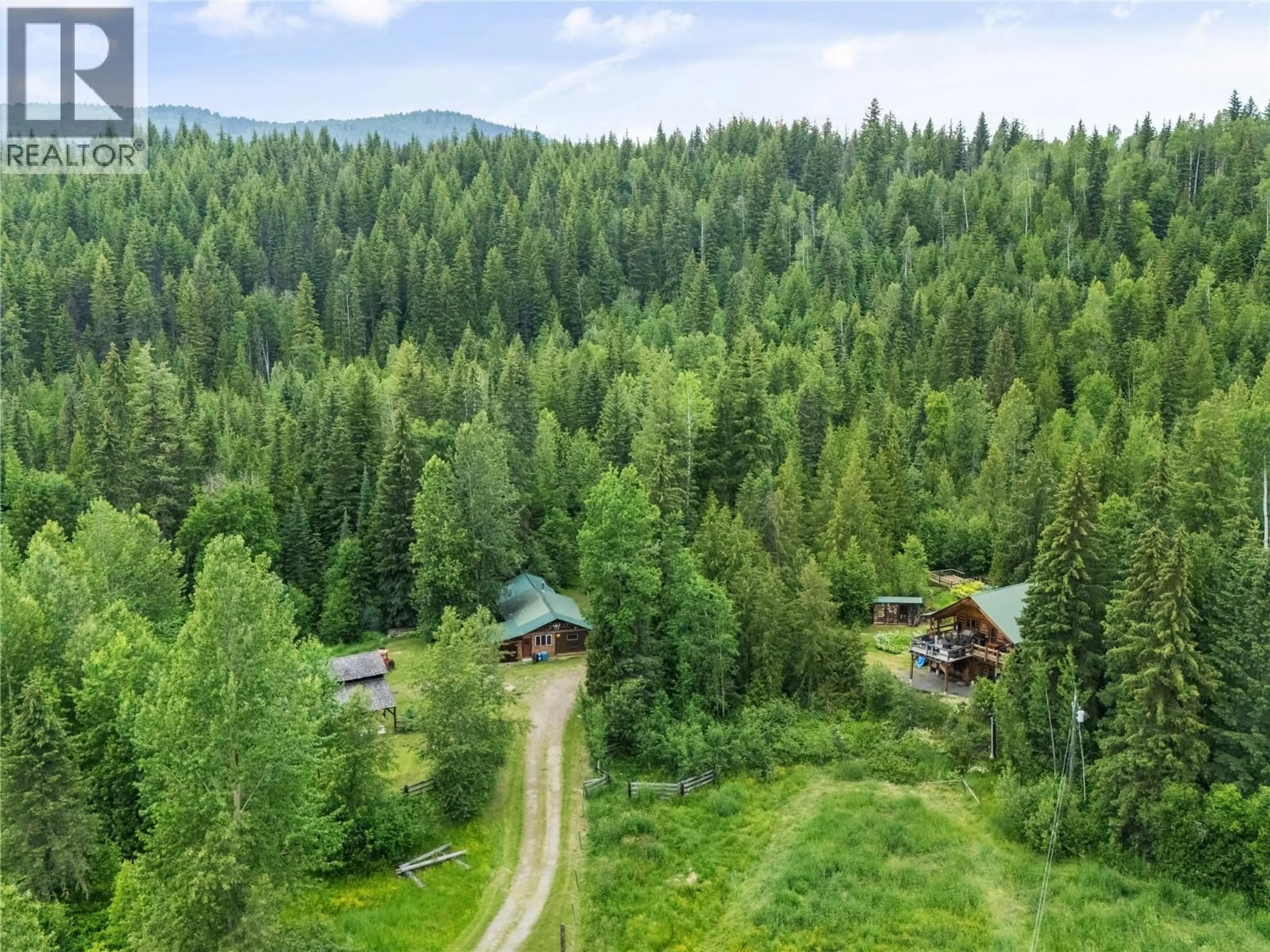 A pic from outside/outdoor area/front of a property/back of a property/a pic from drone, forest/trees view for 6177 TROUT CREEK ROAD, Clearwater British Columbia V0E1N1