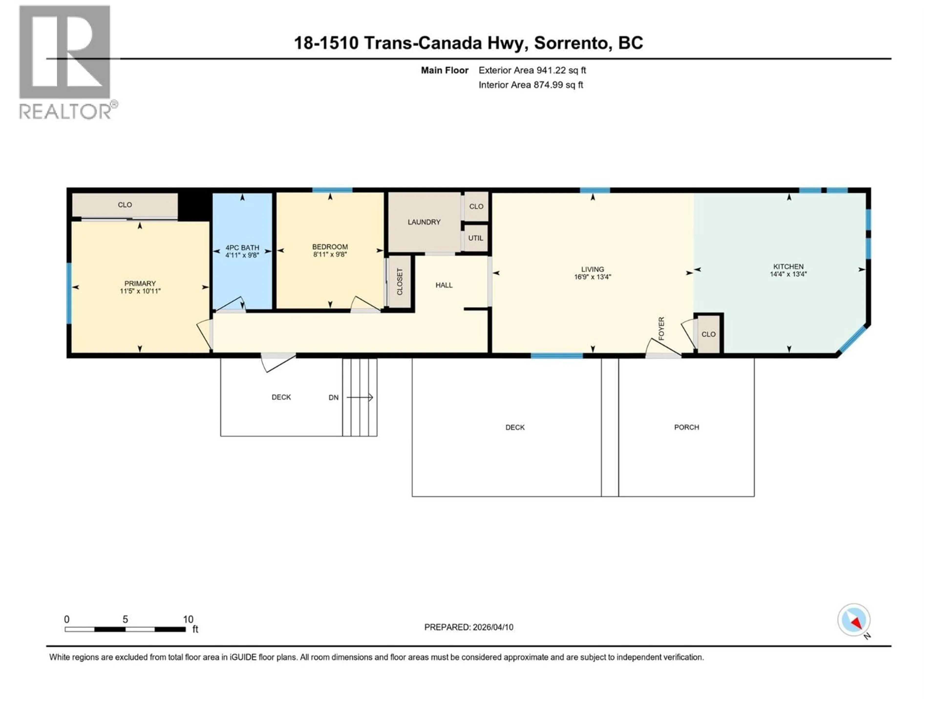 Floor plan for 18 - 1510 TRANS CANADA HIGHWAY, Sorrento British Columbia V0E2W0