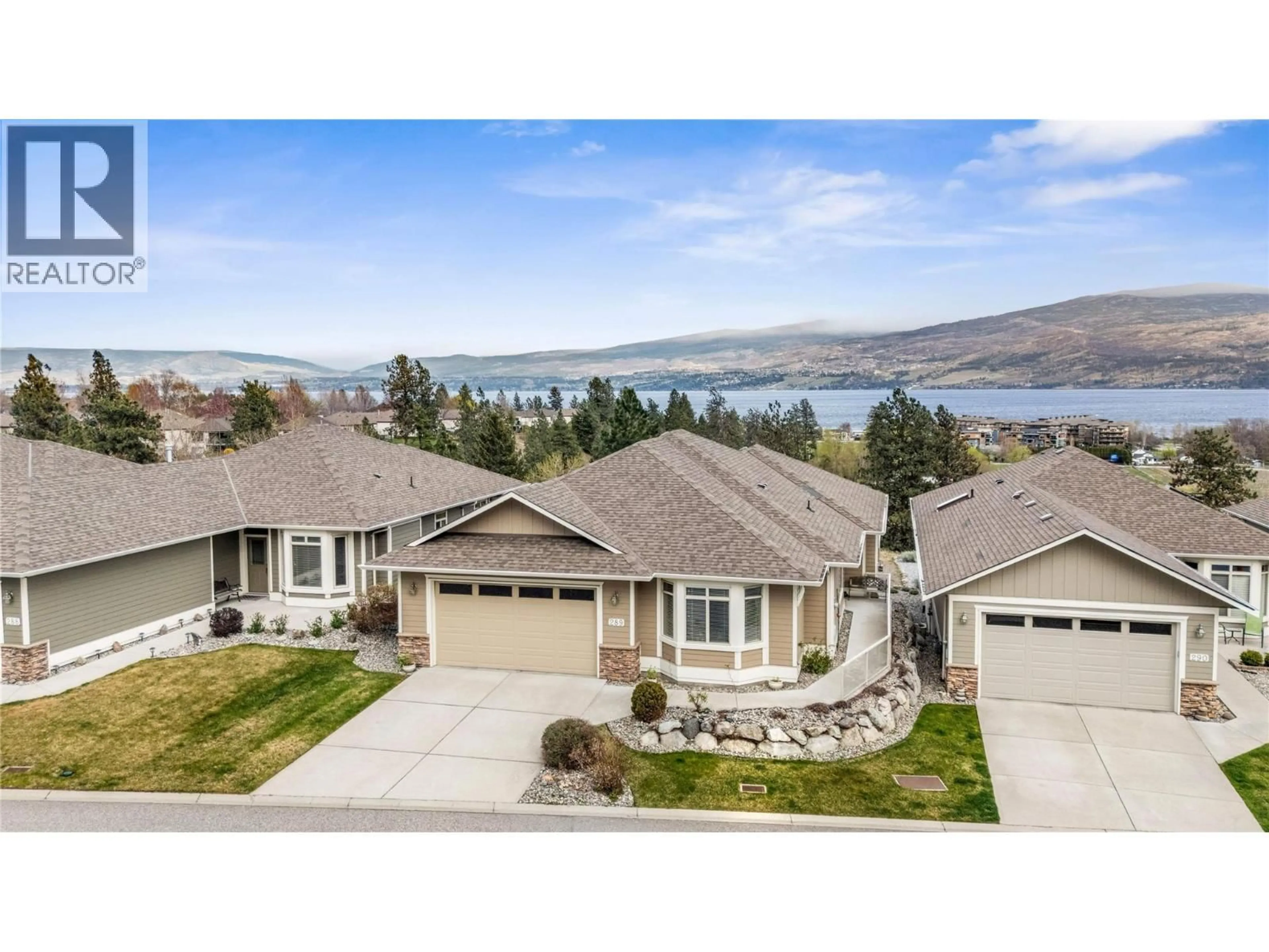 A pic from outside/outdoor area/front of a property/back of a property/a pic from drone, water/lake/river/ocean view for 289 - 4035 GELLATLY ROAD, West Kelowna British Columbia V4T1R7