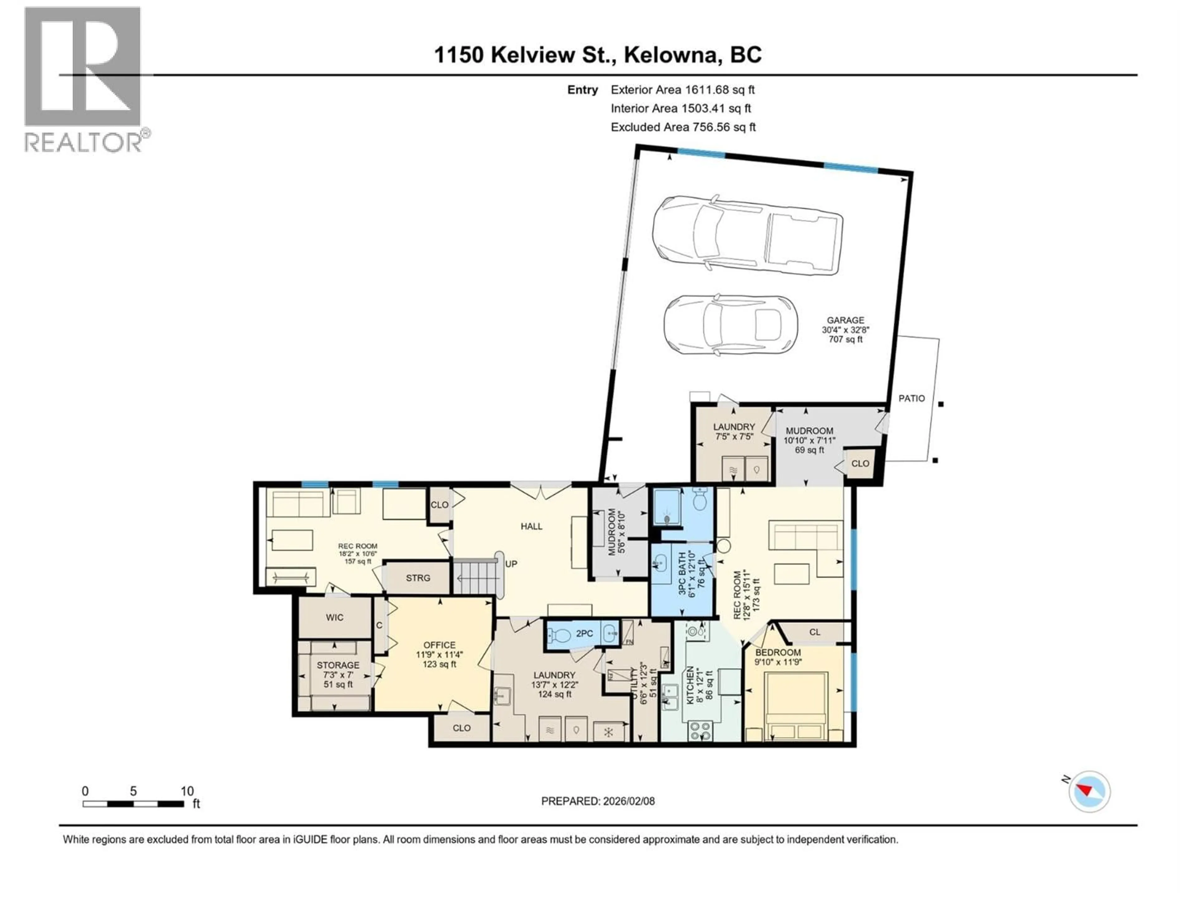 Floor plan for 1150 KELVIEW STREET, Kelowna British Columbia V1Y3N8
