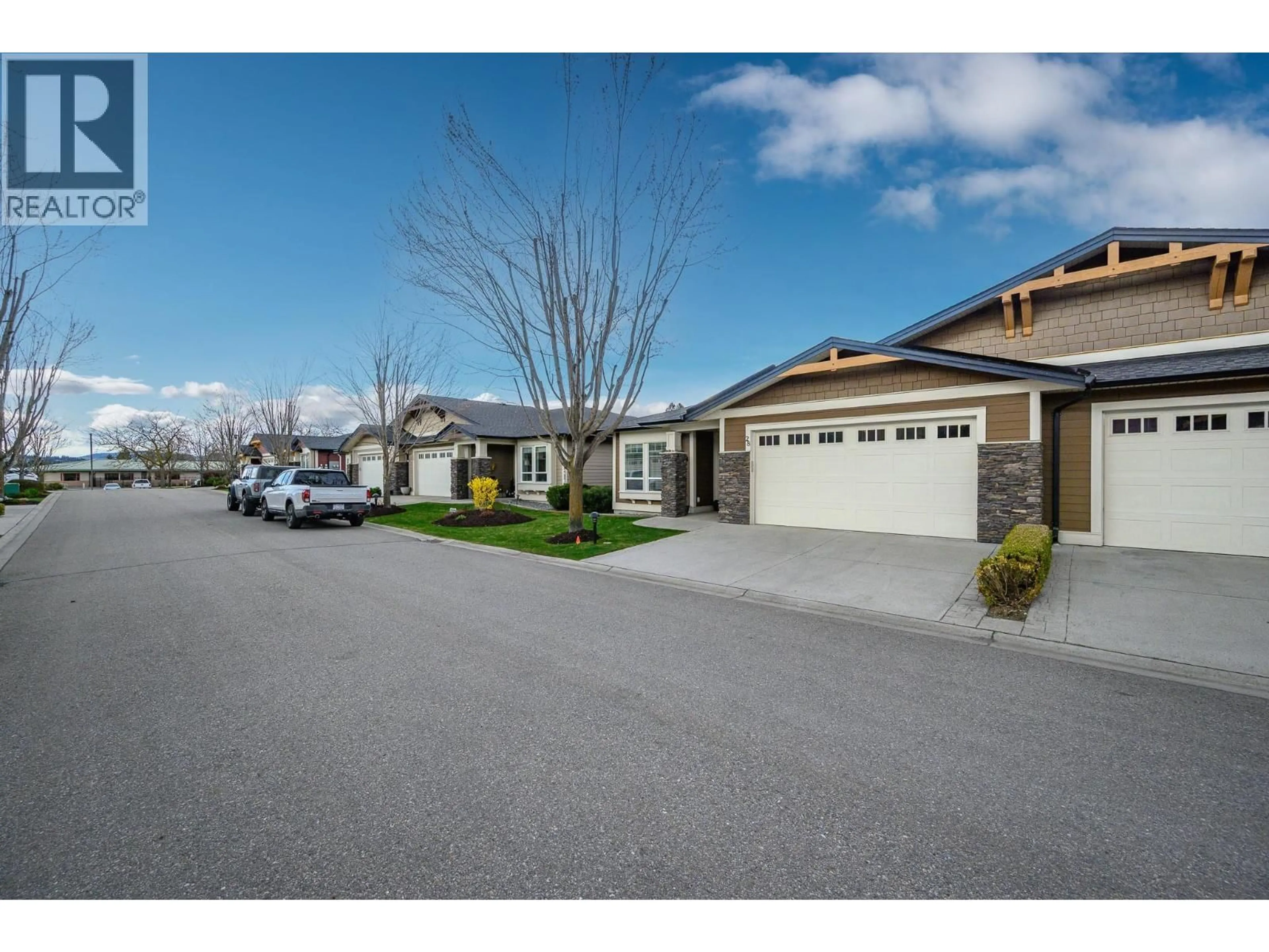 A pic from outside/outdoor area/front of a property/back of a property/a pic from drone, street for 28 - 3805 PATTEN DRIVE, Armstrong British Columbia V0E1B2