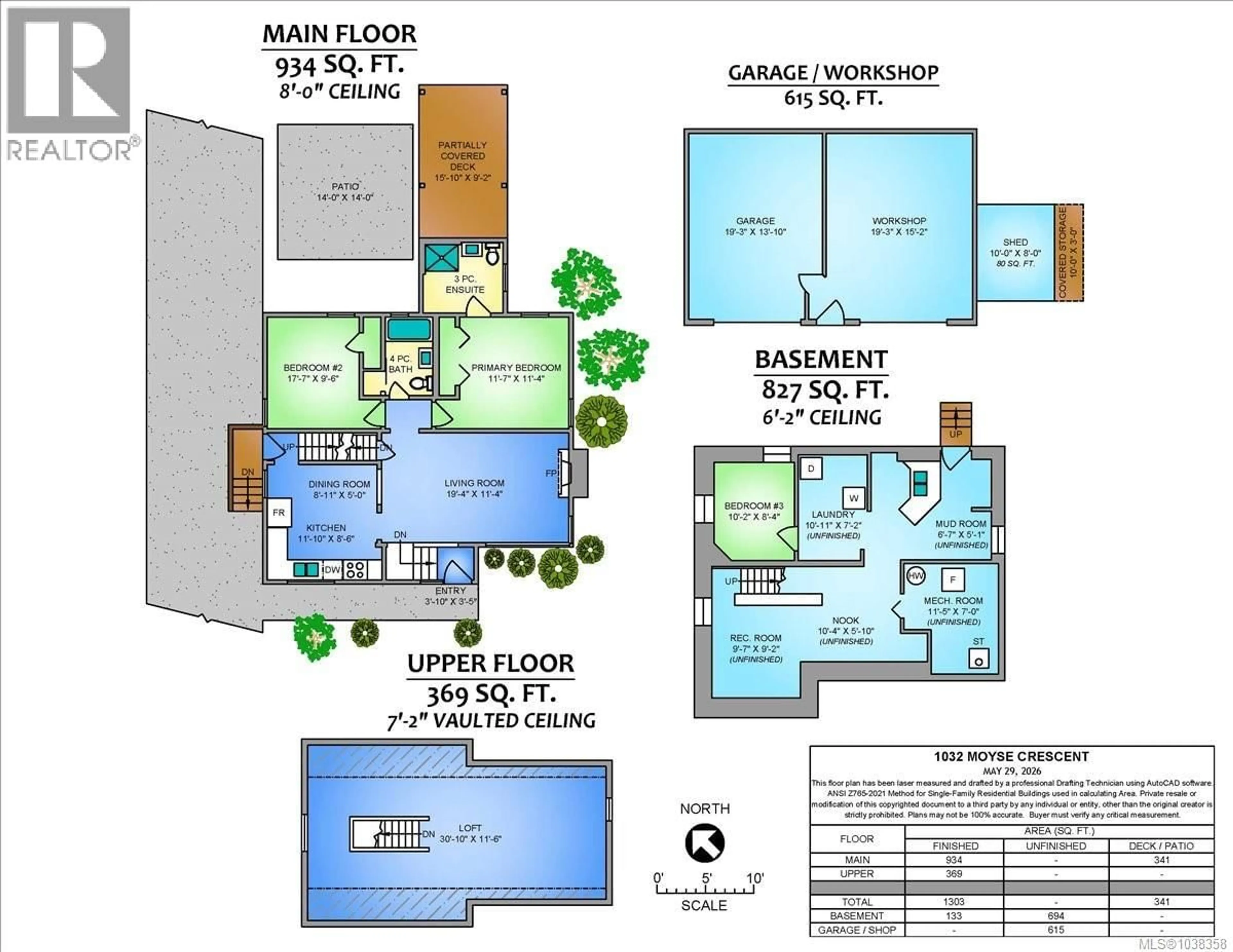 Floor plan for 1032 MOYSE CRESCENT, Nanaimo British Columbia V9S2G6