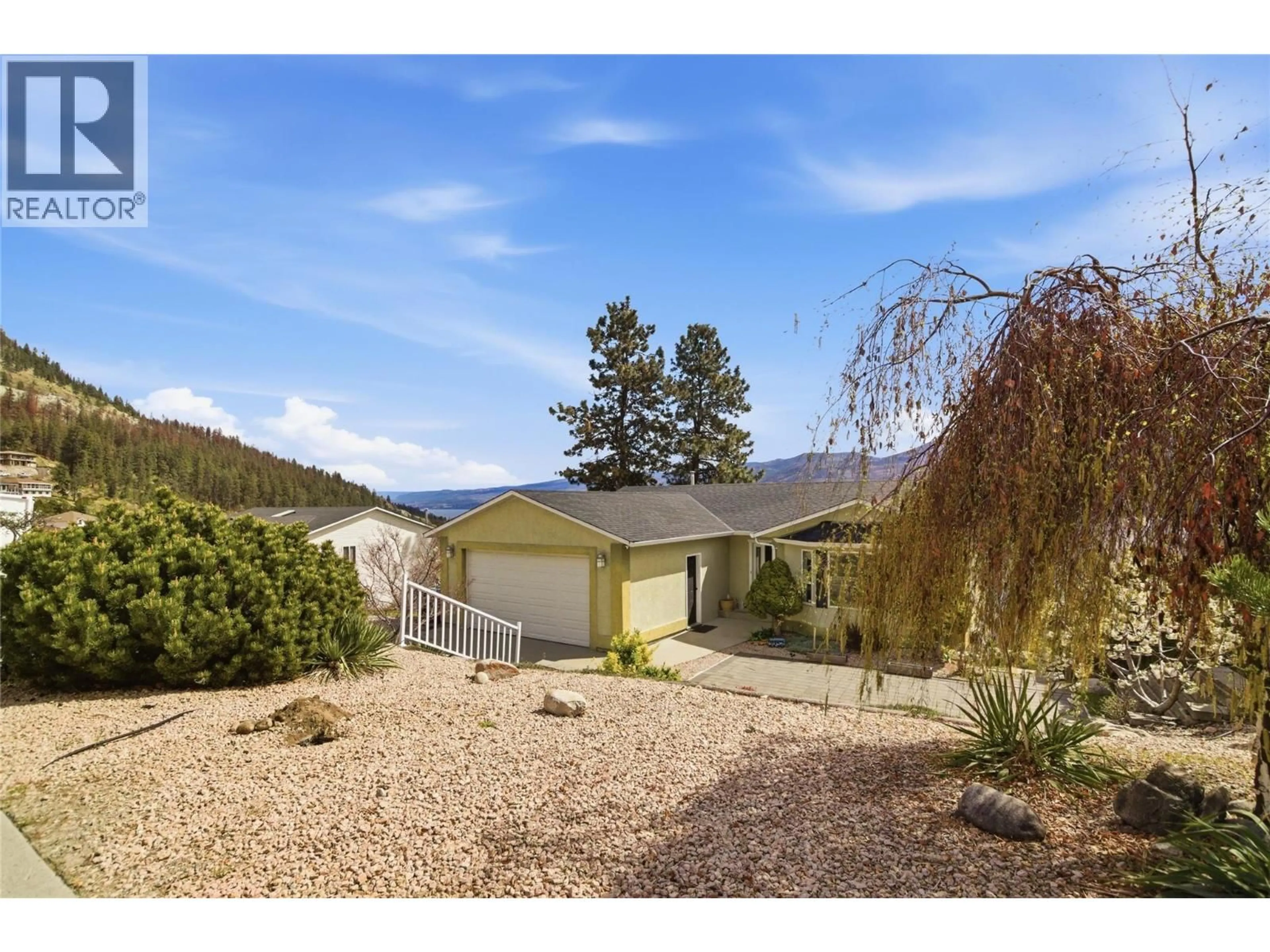 A pic from outside/outdoor area/front of a property/back of a property/a pic from drone, street for 5245 SUTHERLAND ROAD, Peachland British Columbia V0H1X2