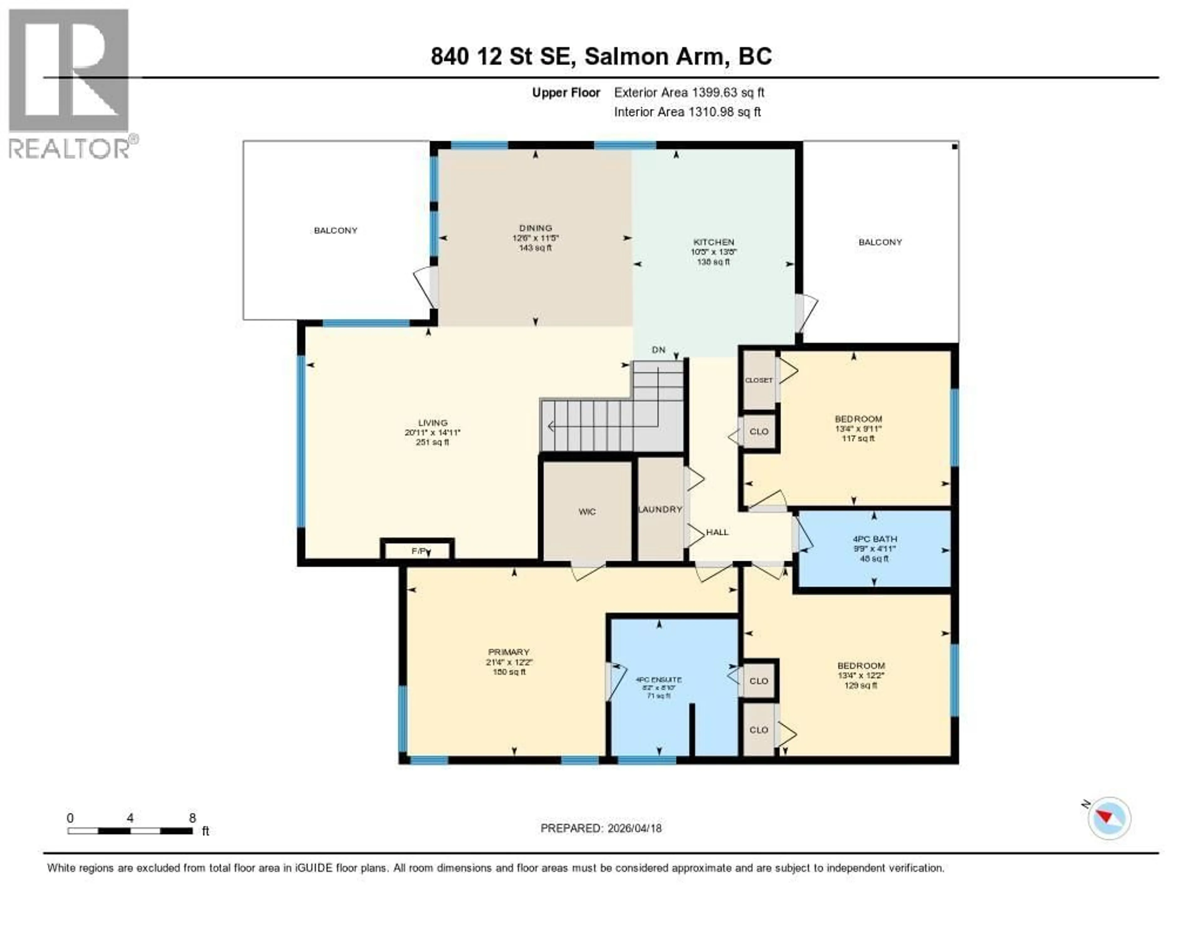 Floor plan for 840 12 STREET SOUTHEAST, Salmon Arm British Columbia V1E0A3