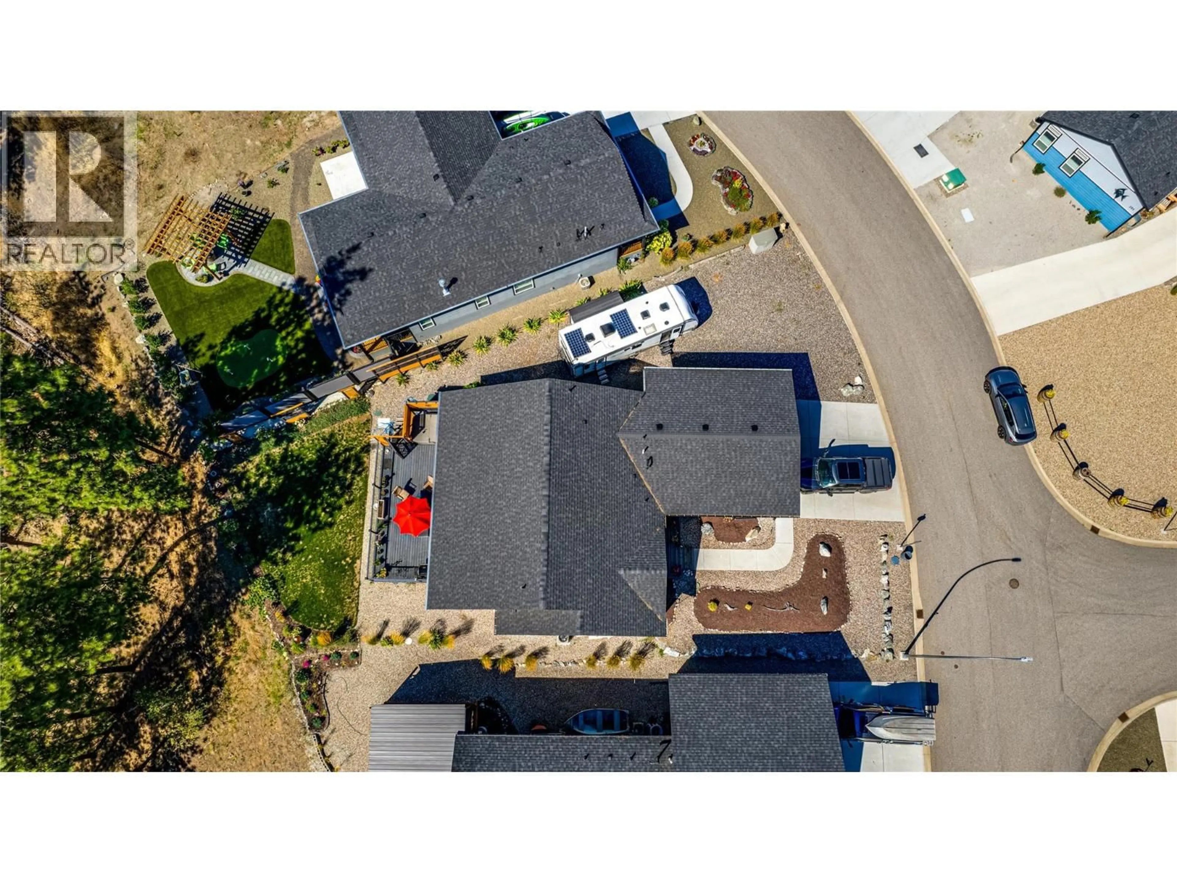 A pic from outside/outdoor area/front of a property/back of a property/a pic from drone, street for 170 - 9510 HIGHWAY 97N OTHER, Vernon British Columbia V1H1R8