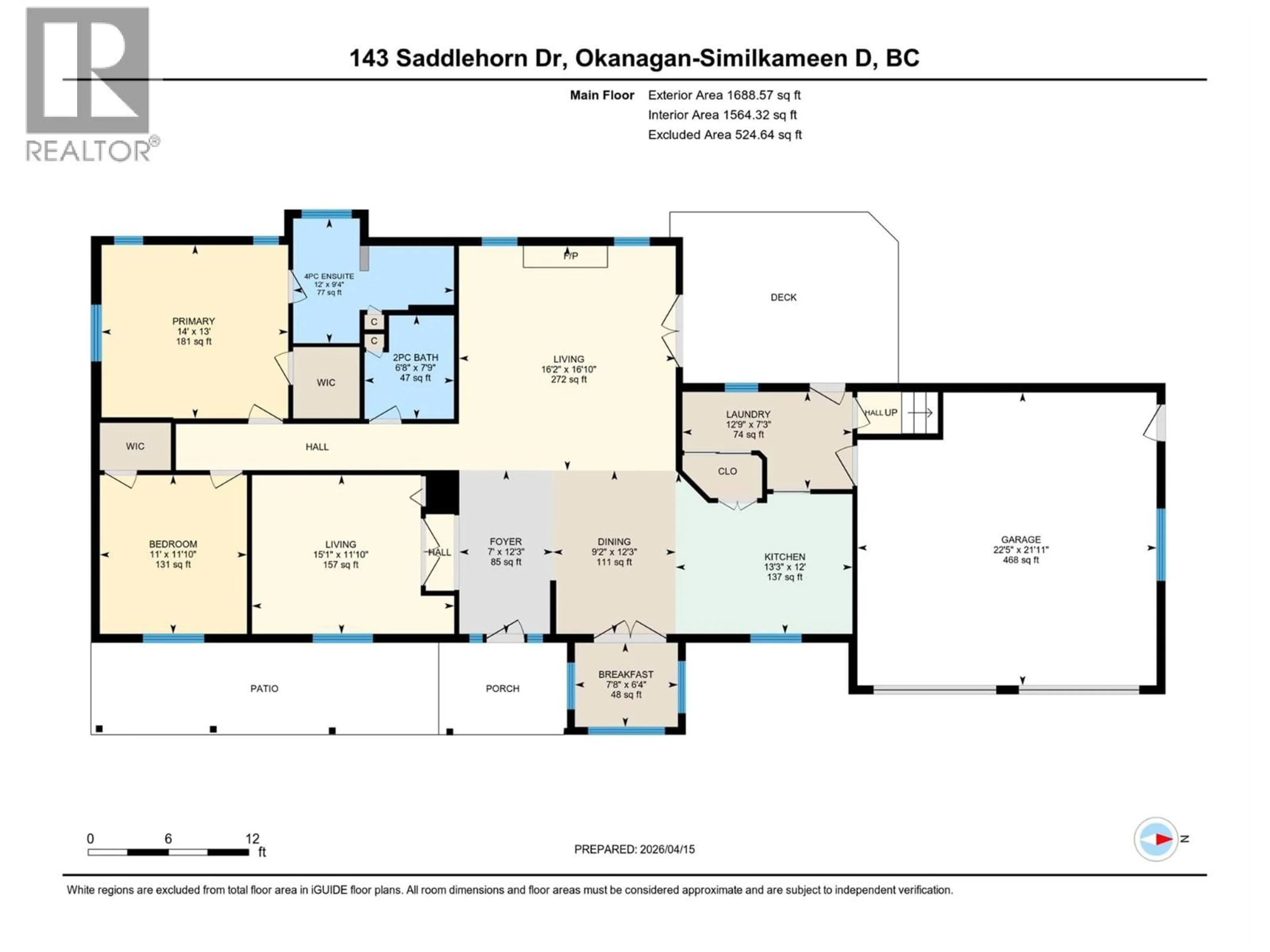Floor plan for 143 SADDLEHORN DRIVE, Kaleden British Columbia V0H1K0