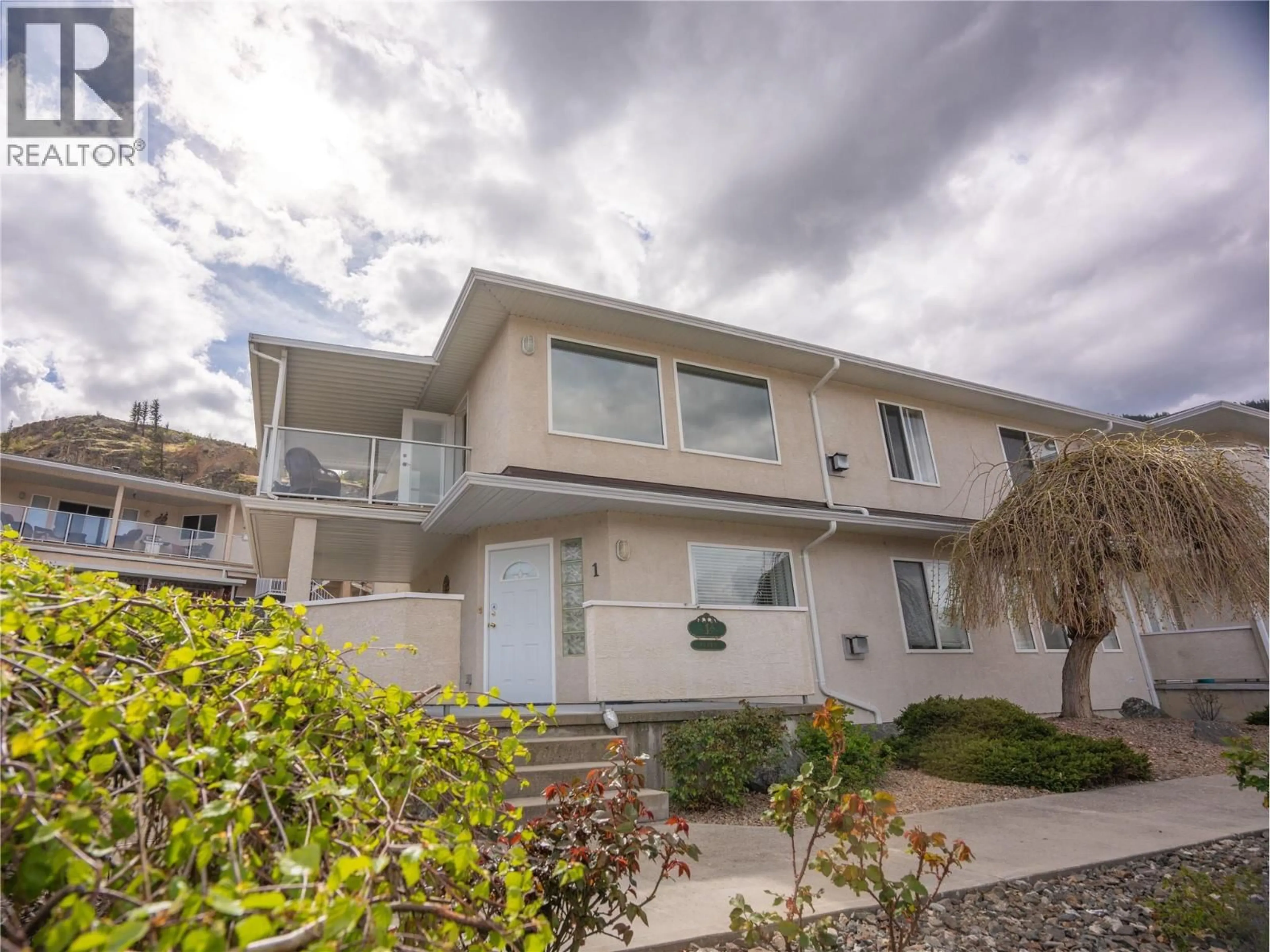 Home with vinyl exterior material, street for 8 - 12300 PINEHURST PLACE, Osoyoos British Columbia V0H1V4