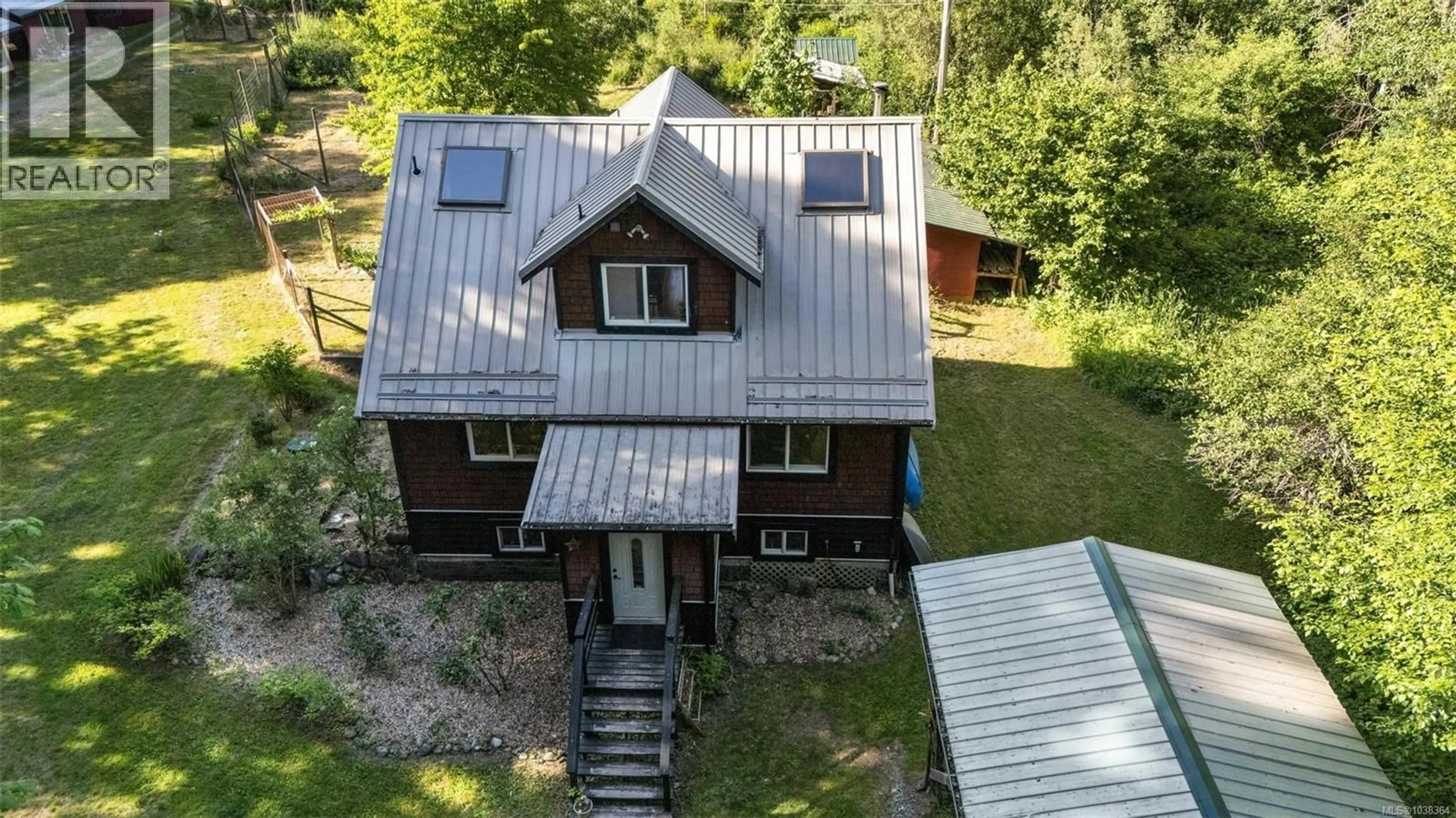 A pic from outside/outdoor area/front of a property/back of a property/a pic from drone, building for 5945 RIVERBOTTOM ROAD WEST, Lake Cowichan British Columbia V0R2G0