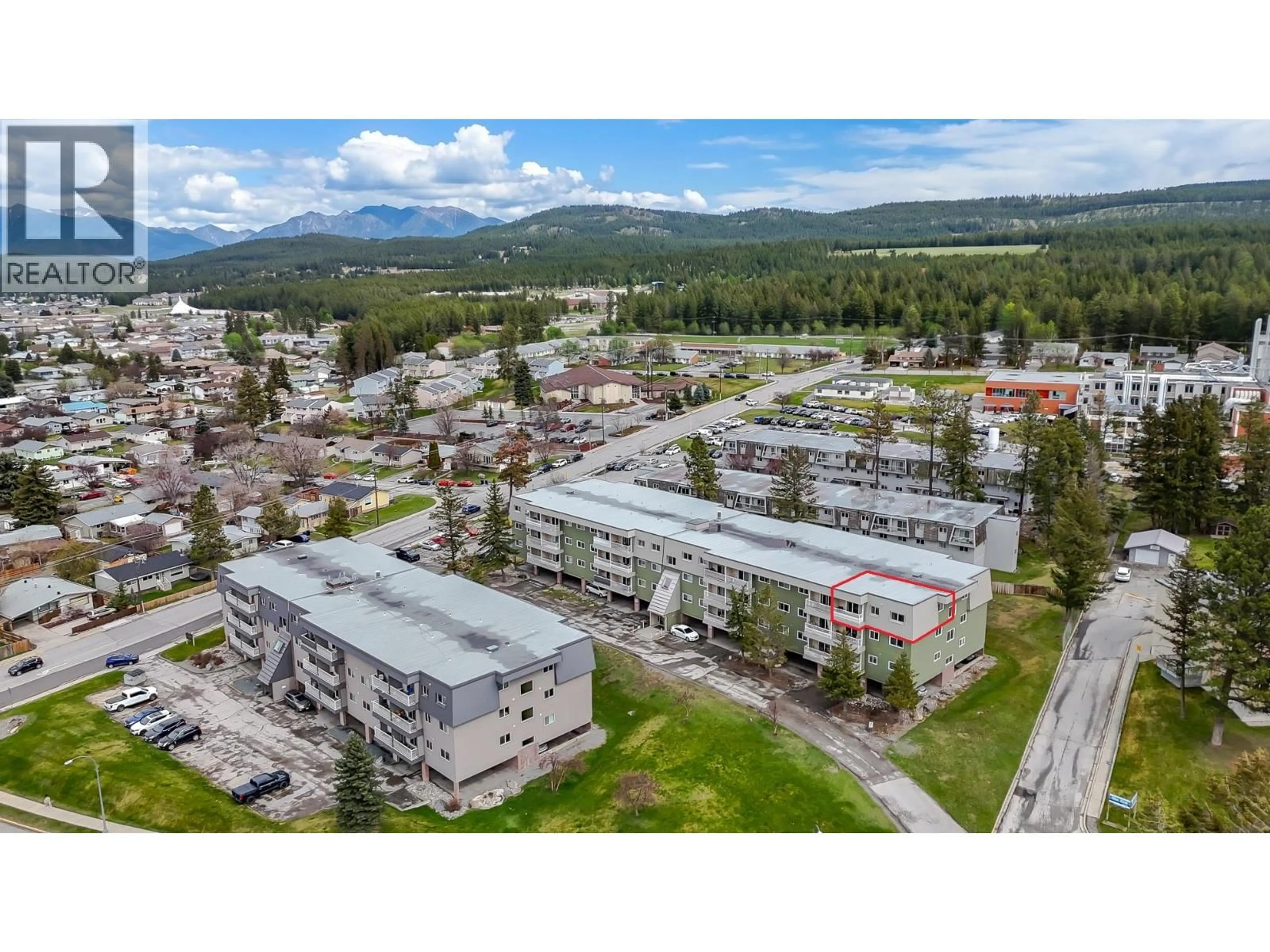 A pic from outside/outdoor area/front of a property/back of a property/a pic from drone, mountain view for 1416 - 2015 2 STREET NORTH, Cranbrook British Columbia V1C3L4