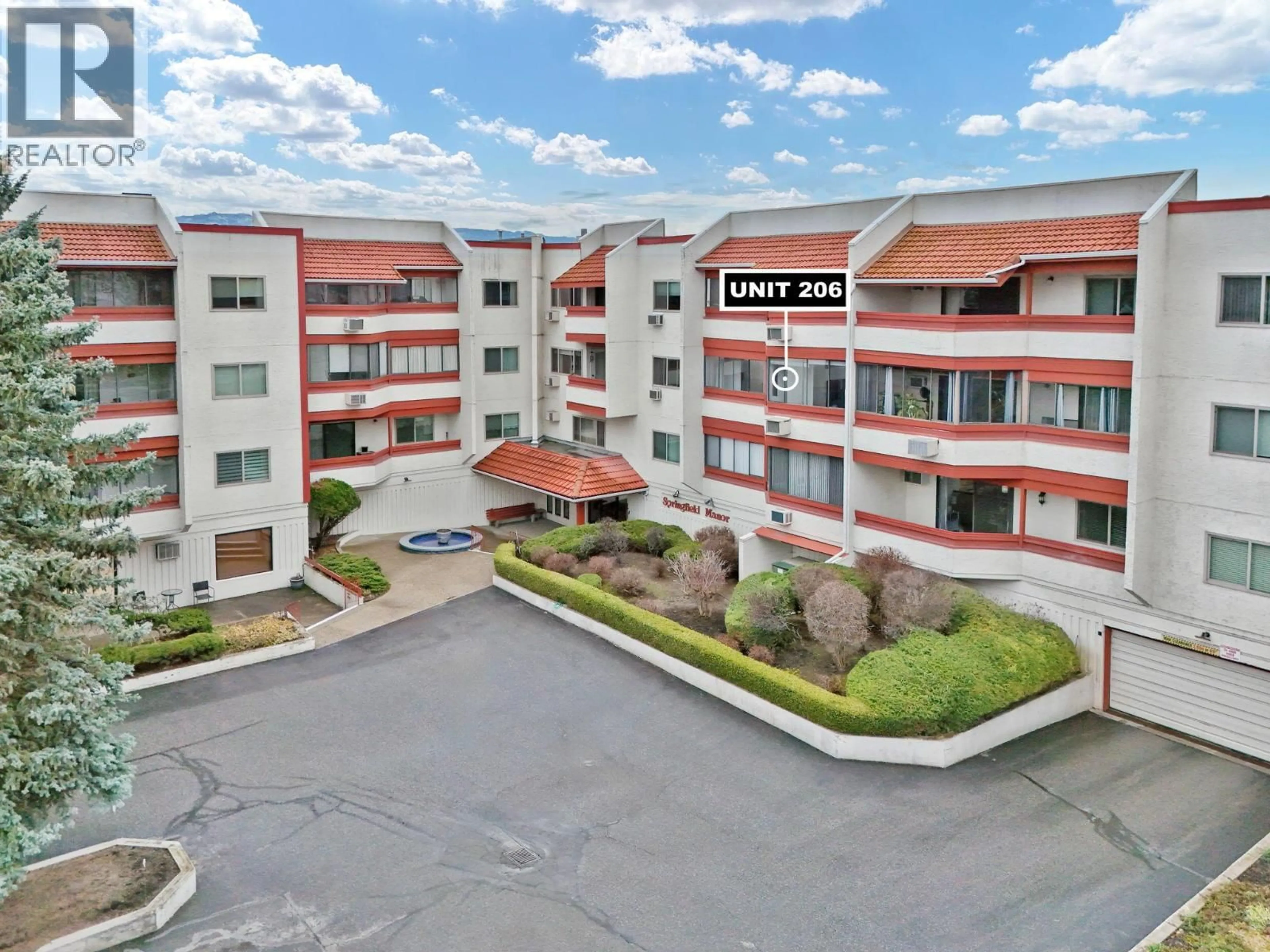 A pic from outside/outdoor area/front of a property/back of a property/a pic from drone, unknown for 206 - 2110 HOY STREET, Kelowna British Columbia V1Y8T4