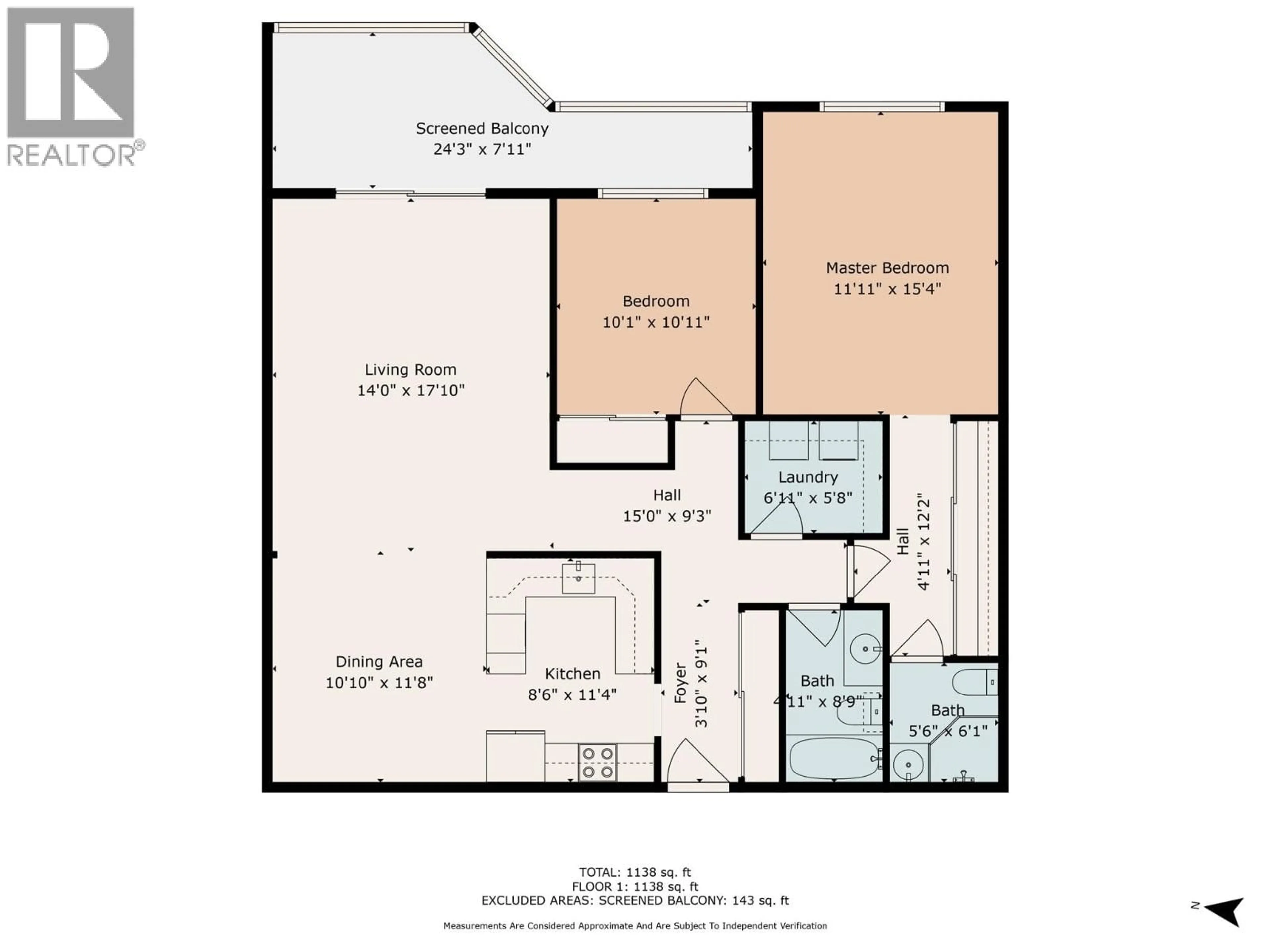 Floor plan for 206 - 2110 HOY STREET, Kelowna British Columbia V1Y8T4