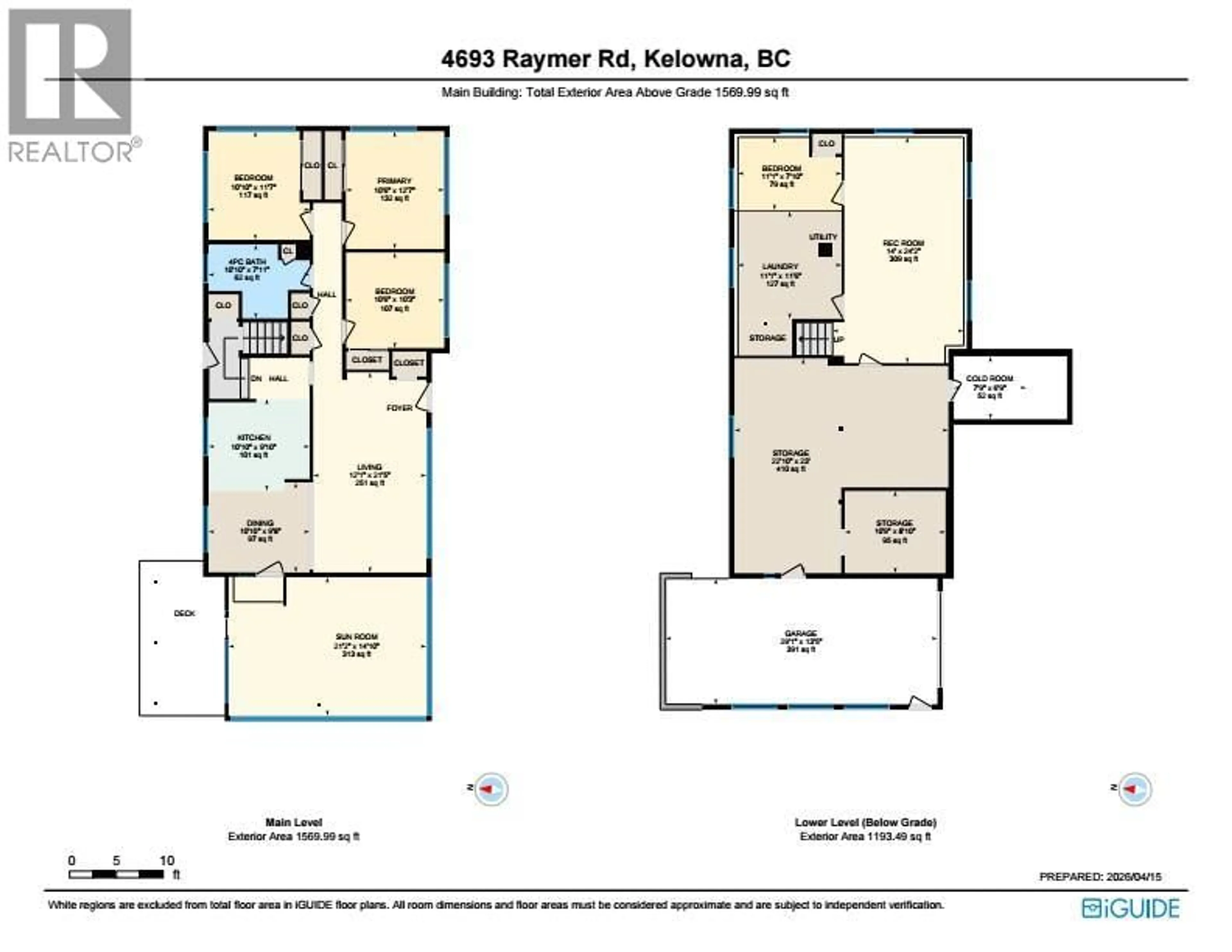 Floor plan for 4693 RAYMER ROAD, Kelowna British Columbia V1W1J4