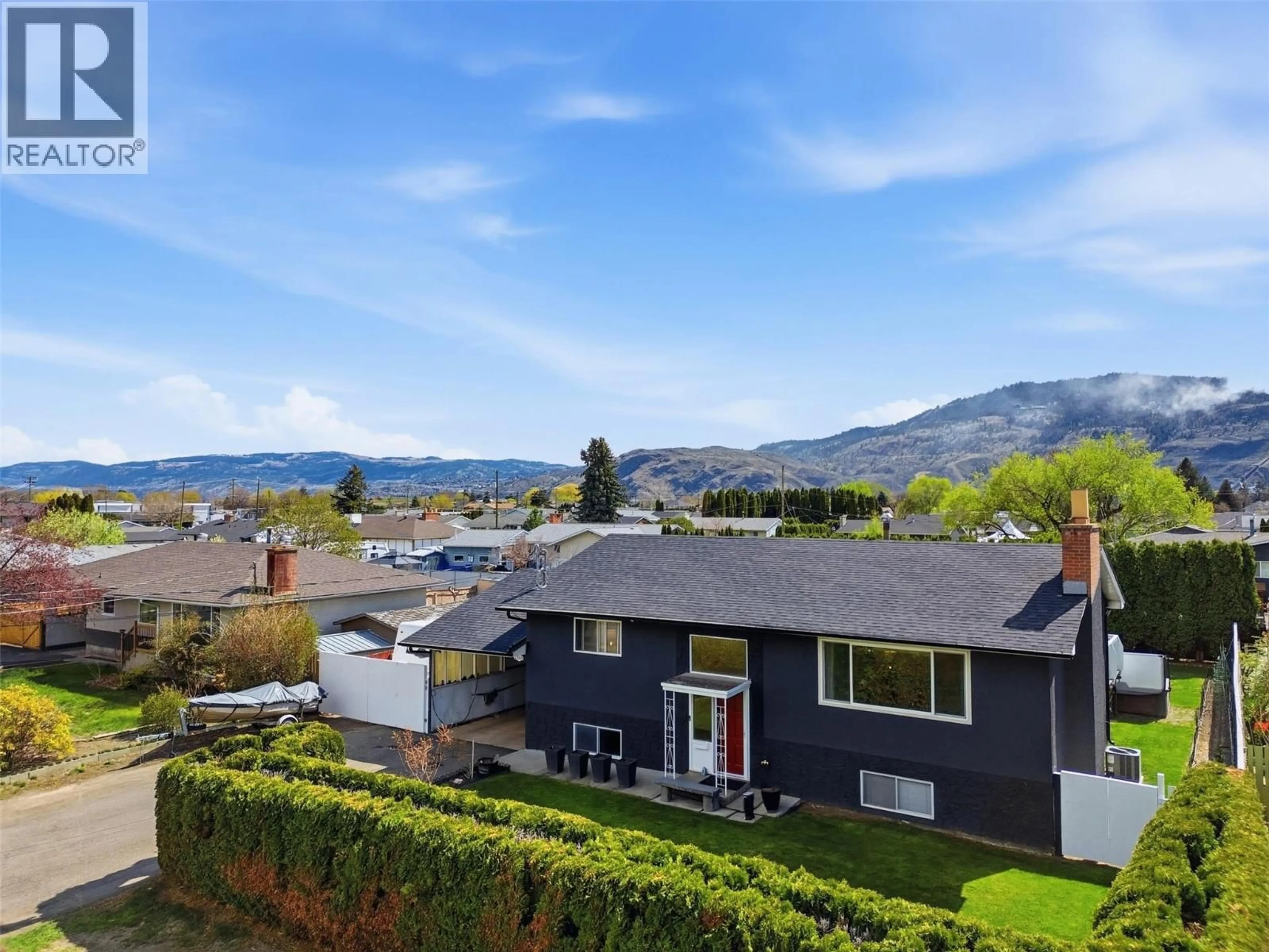 A pic from outside/outdoor area/front of a property/back of a property/a pic from drone, mountain view for 2165 PONDEROSA AVENUE, Kamloops British Columbia V2B4V8