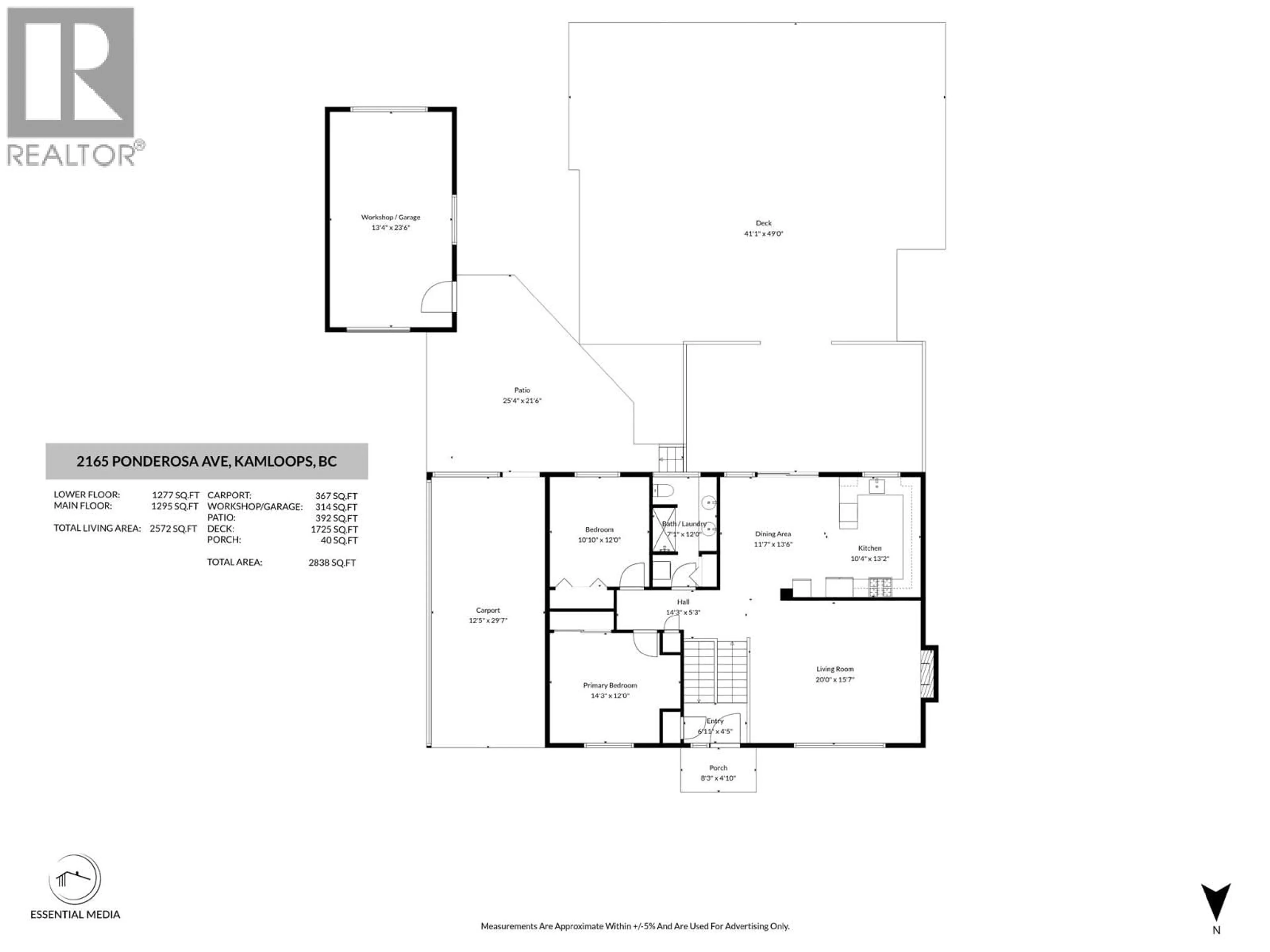 Floor plan for 2165 PONDEROSA AVENUE, Kamloops British Columbia V2B4V8