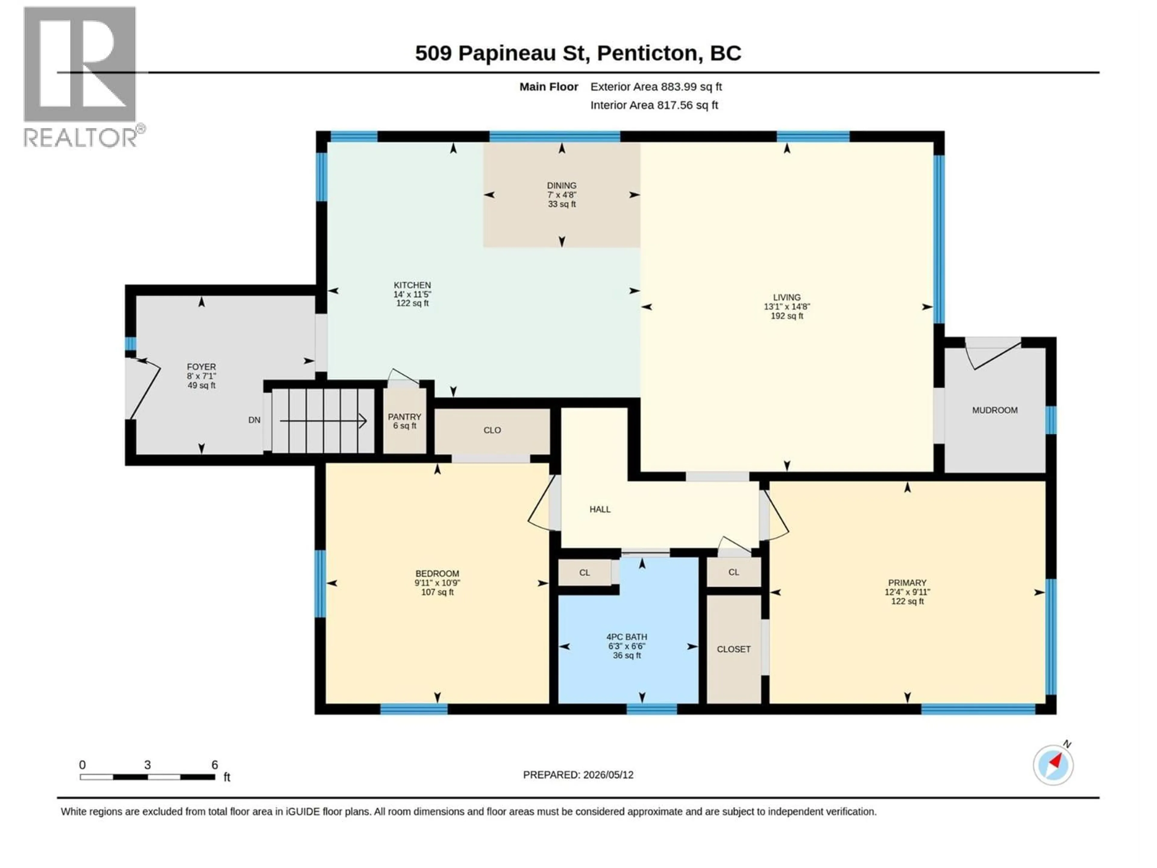 Floor plan for 509 PAPINEAU STREET, Penticton British Columbia V2A4X6