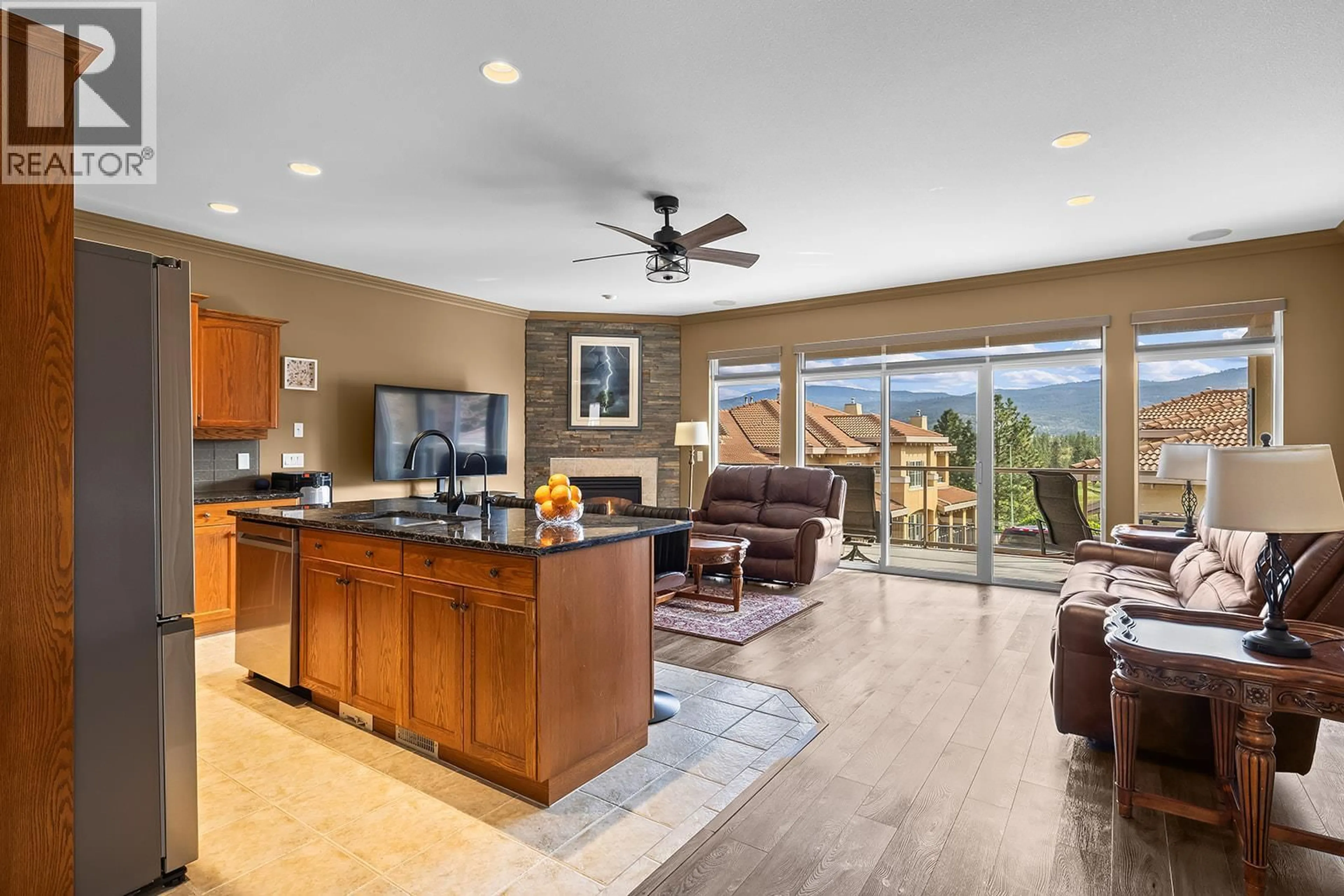 Open concept kitchen, ceramic/tile floor for 2302 COUNTRY CLUB DRIVE, Kelowna British Columbia V1V2M6