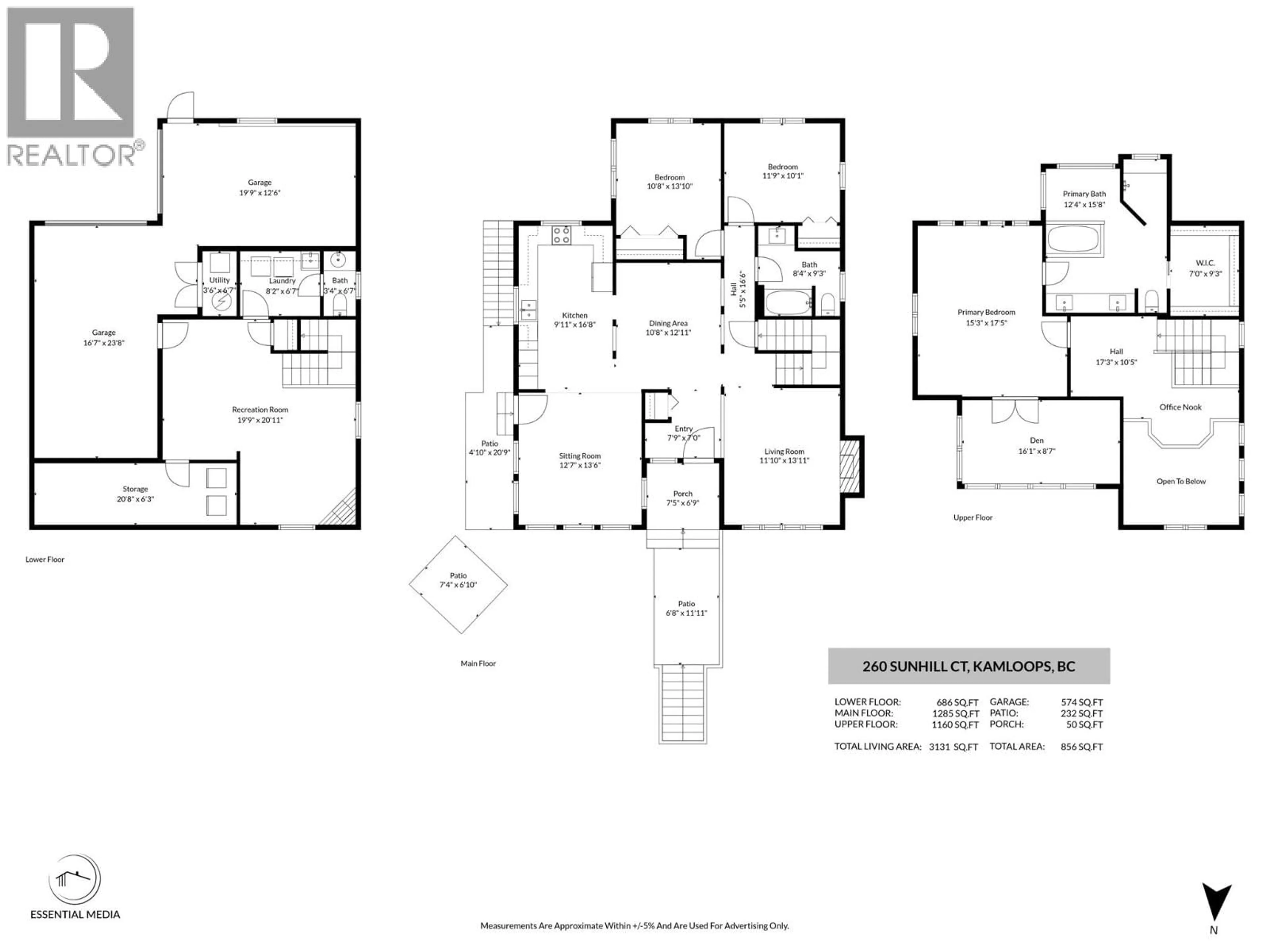 Floor plan for 260 SUNHILL COURT, Kamloops British Columbia V2E2P5