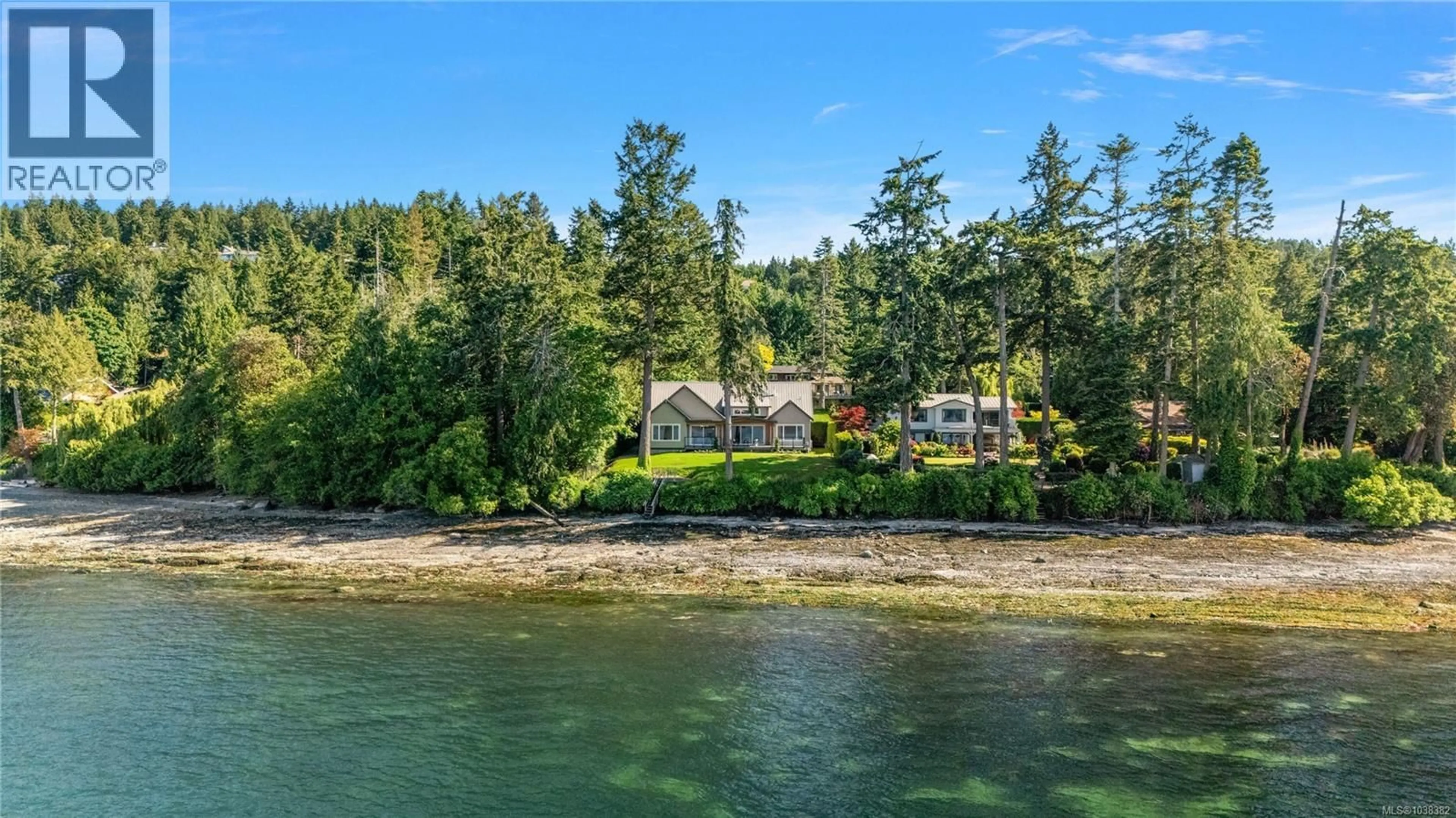 A pic from outside/outdoor area/front of a property/back of a property/a pic from drone, water/lake/river/ocean view for 11665 JUPATA WAY, North Saanich British Columbia V8L5K1