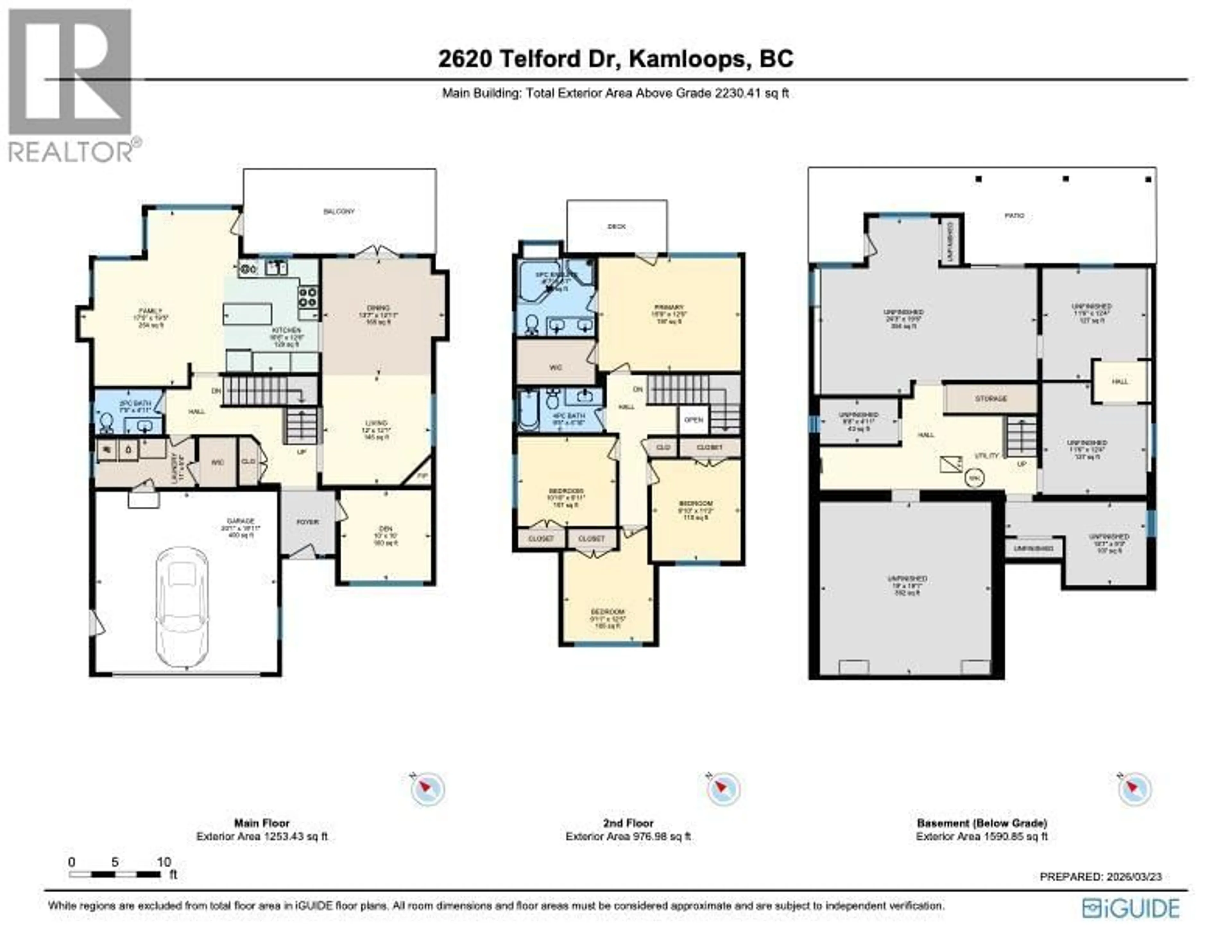 Floor plan for 2620 TELFORD DRIVE, Kamloops British Columbia V1S0A3