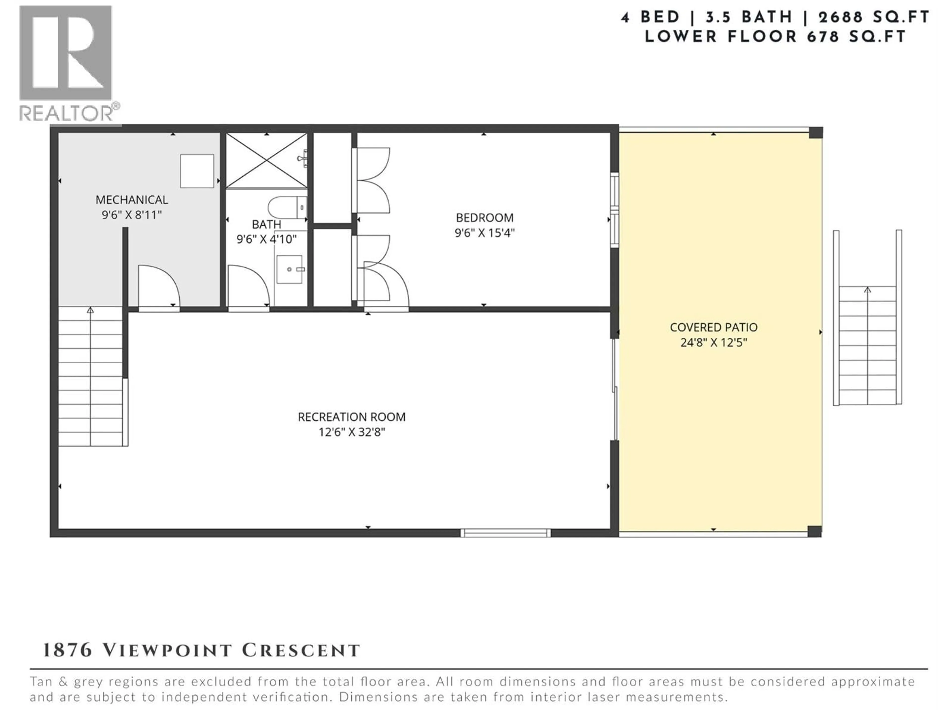 Floor plan for 1876 VIEWPOINT CRESCENT, Kelowna British Columbia V1Z4E1