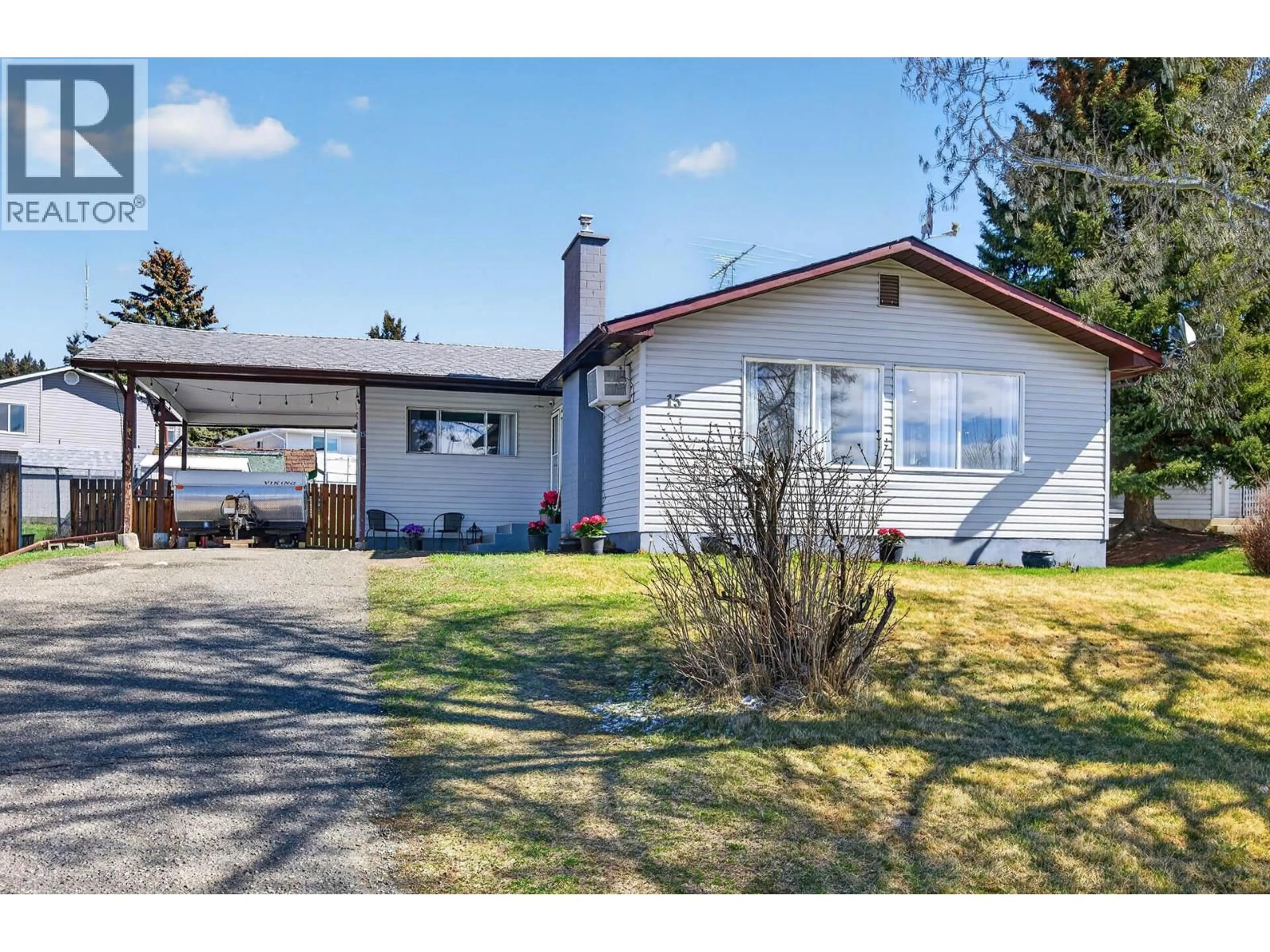 Home with vinyl exterior material, street for 15 GALENA AVENUE, Logan Lake British Columbia V0K1W0