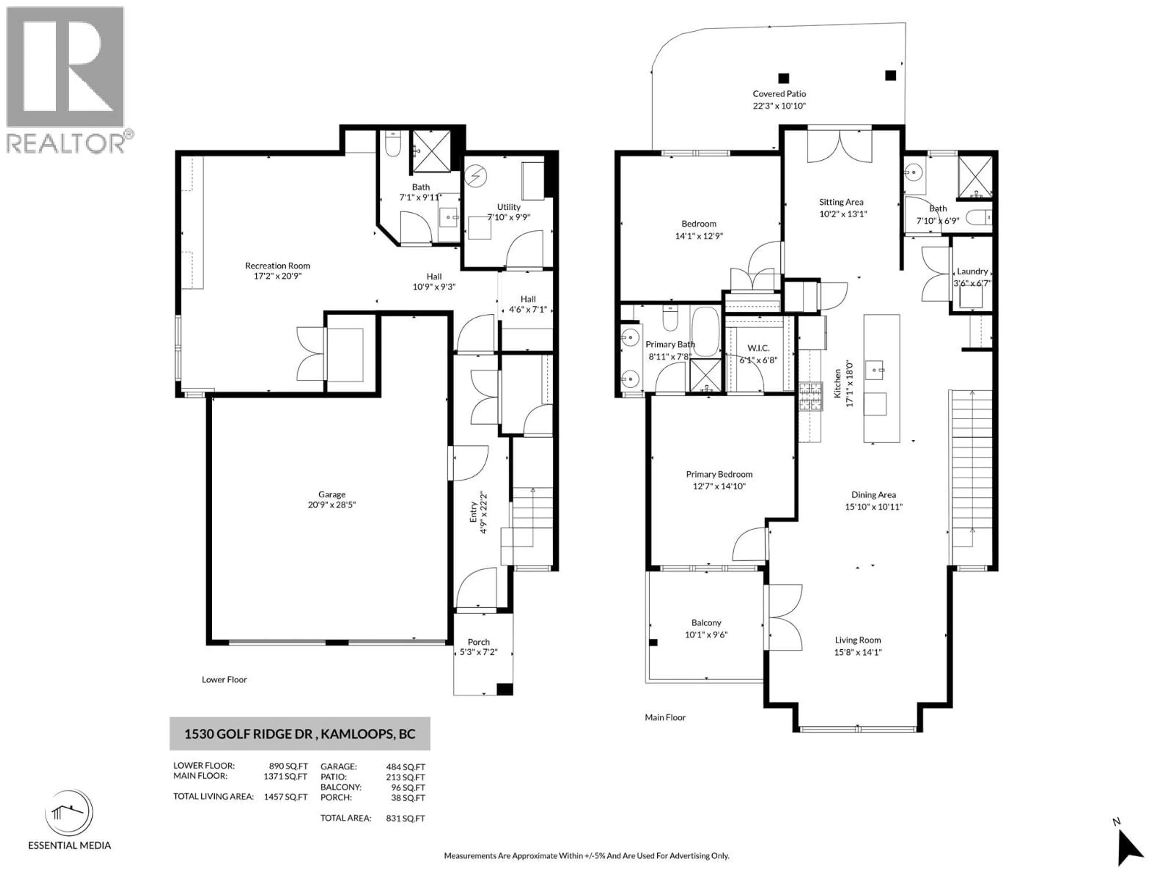 Floor plan for 1530 GOLF RIDGE DRIVE, Kamloops British Columbia V2H0A5