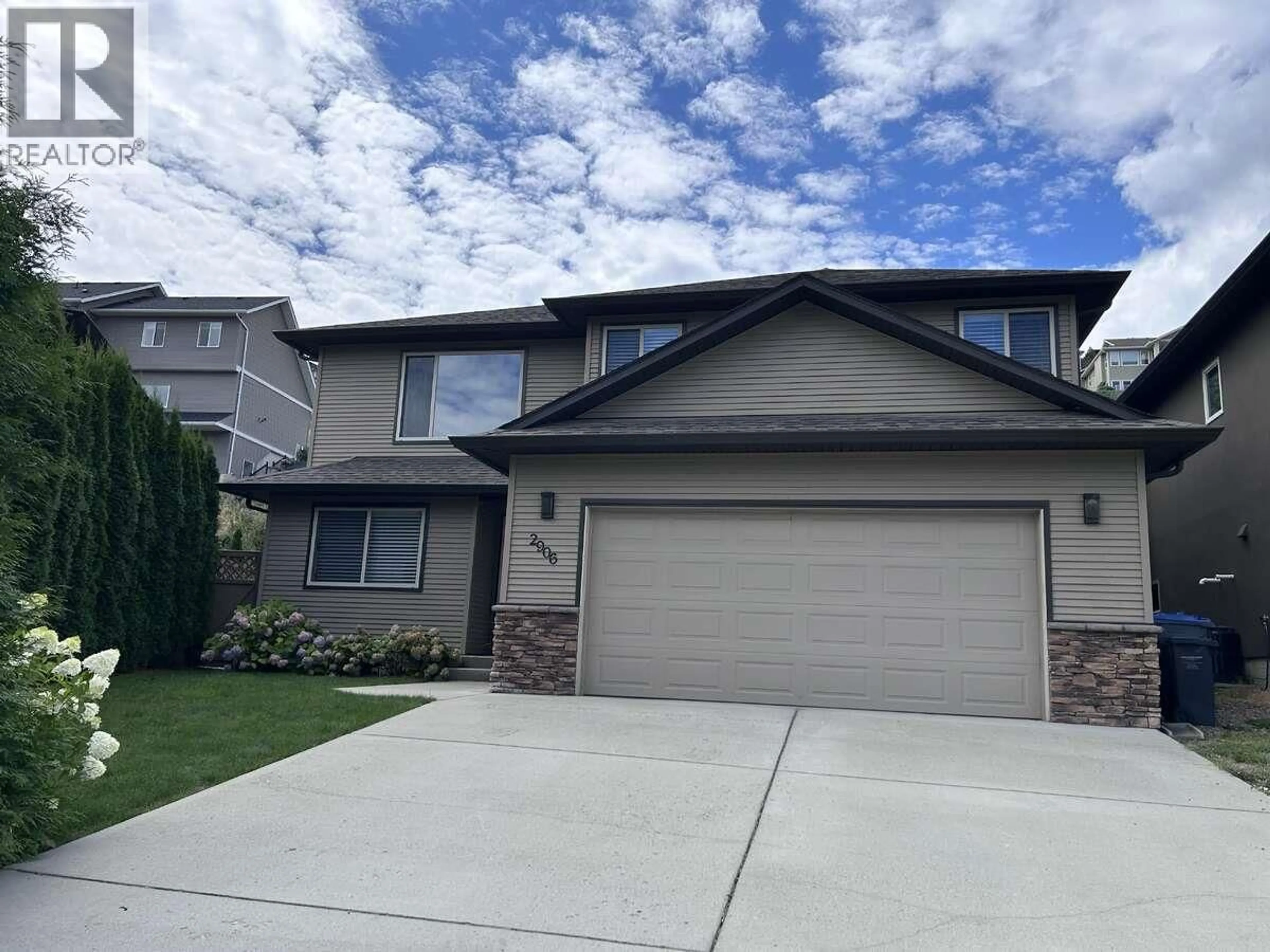 Home with vinyl exterior material, street for 2906 BENTLEY ROAD, West Kelowna British Columbia V4T3B3