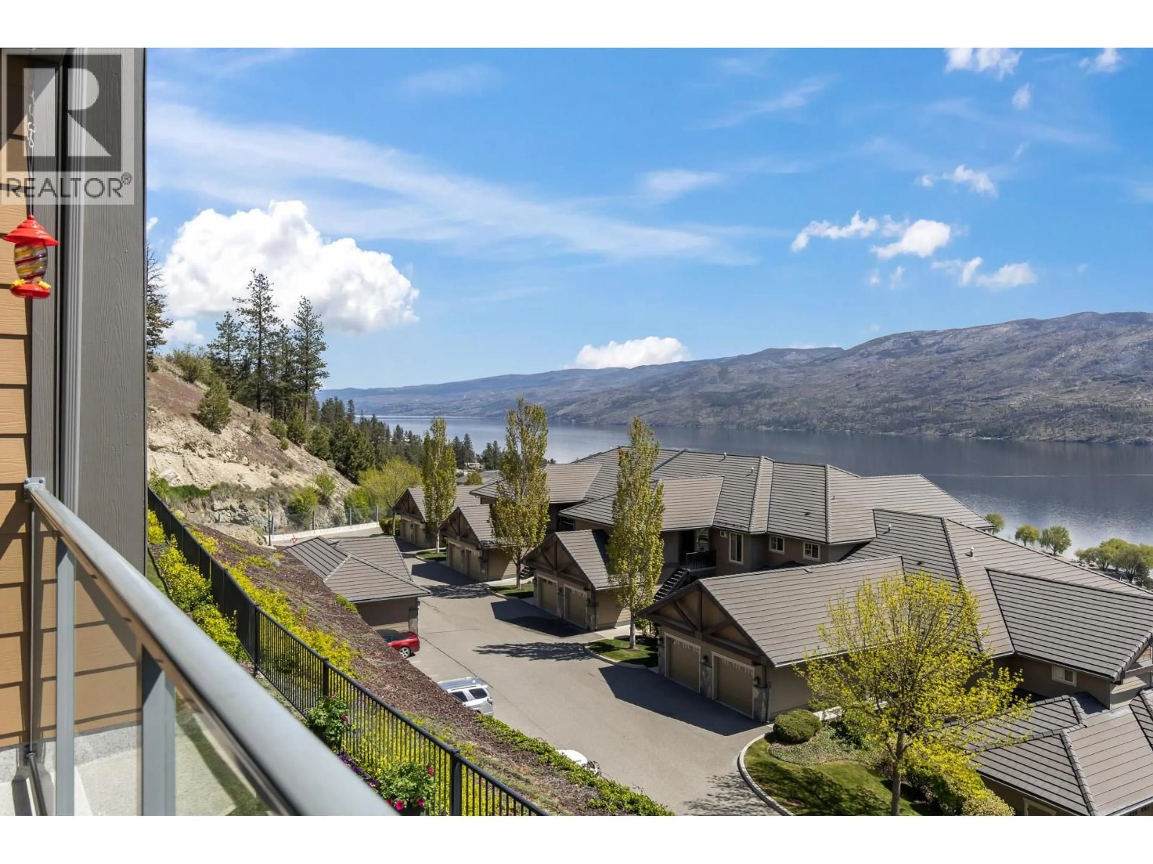 A pic from outside/outdoor area/front of a property/back of a property/a pic from drone, mountain view for 237 - 4350 PONDEROSA DRIVE, Peachland British Columbia V0H1X5