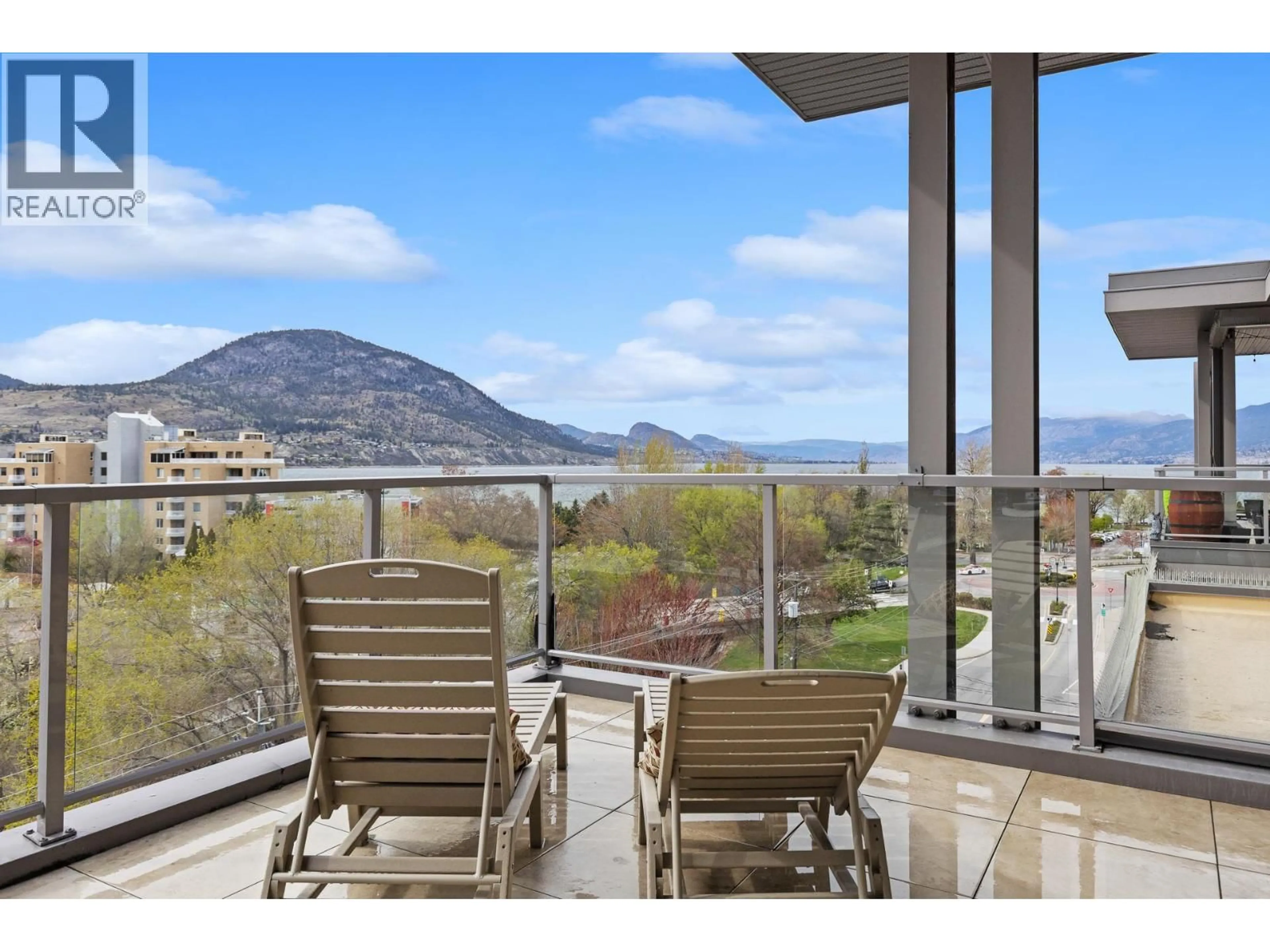 Balcony in the apartment, water/lake/river/ocean view for 602 - 110 ELLIS STREET, Penticton British Columbia V2A4L5
