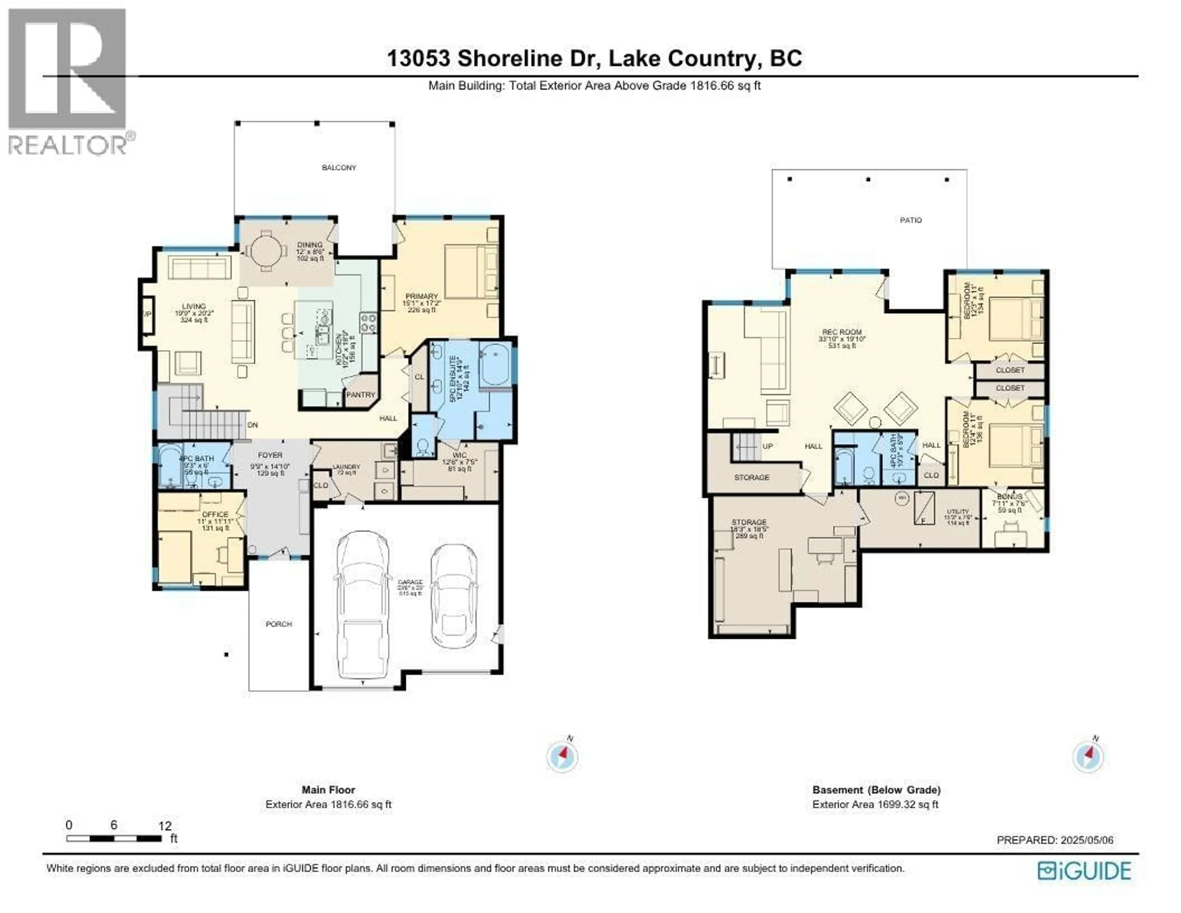 Floor plan for 13053 SHORELINE DRIVE, Lake Country British Columbia V4V2N8