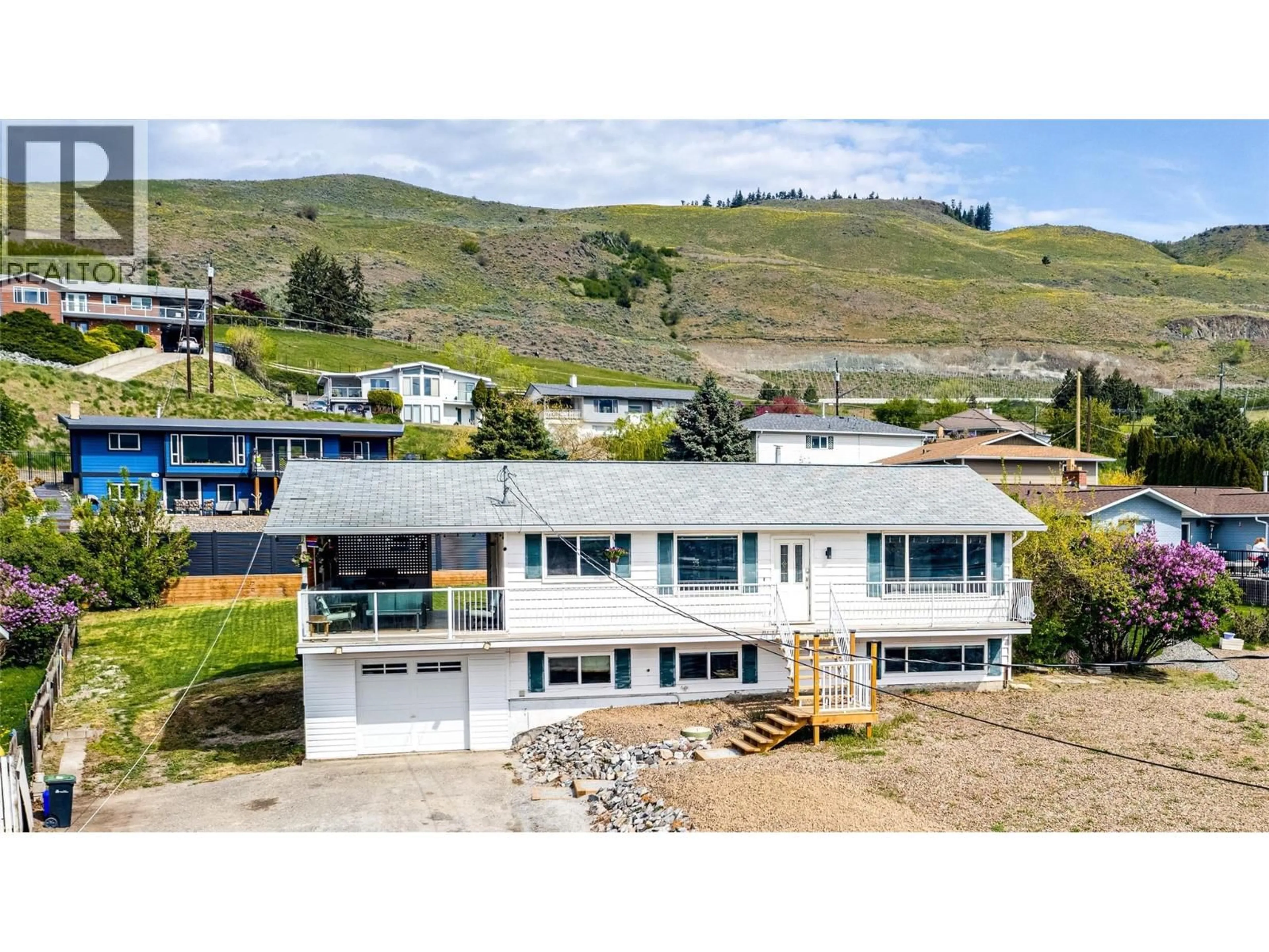 A pic from outside/outdoor area/front of a property/back of a property/a pic from drone, unknown for 7415 TRONSON ROAD, Vernon British Columbia V1H1S4