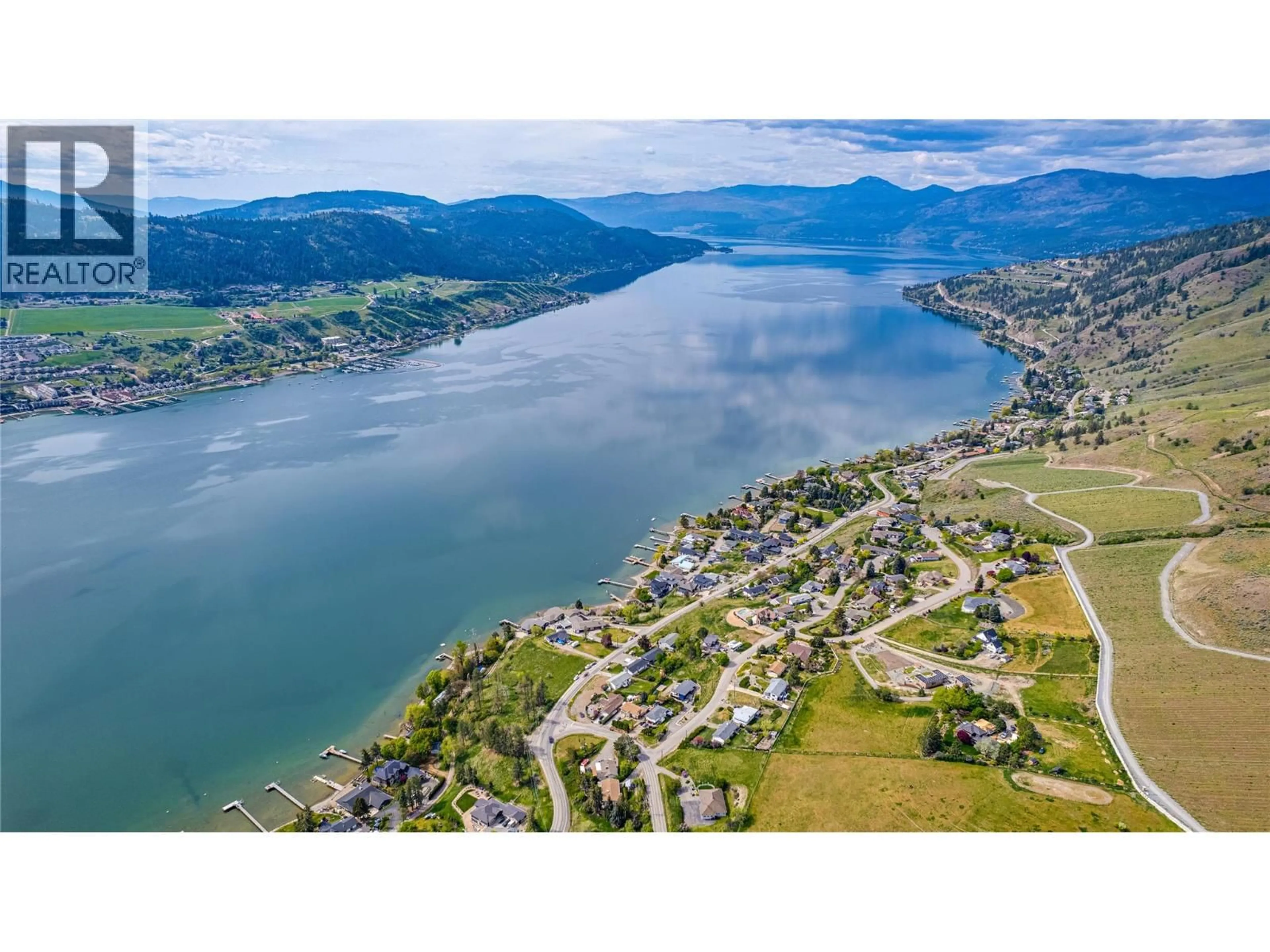 A pic from outside/outdoor area/front of a property/back of a property/a pic from drone, water/lake/river/ocean view for 7415 TRONSON ROAD, Vernon British Columbia V1H1S4